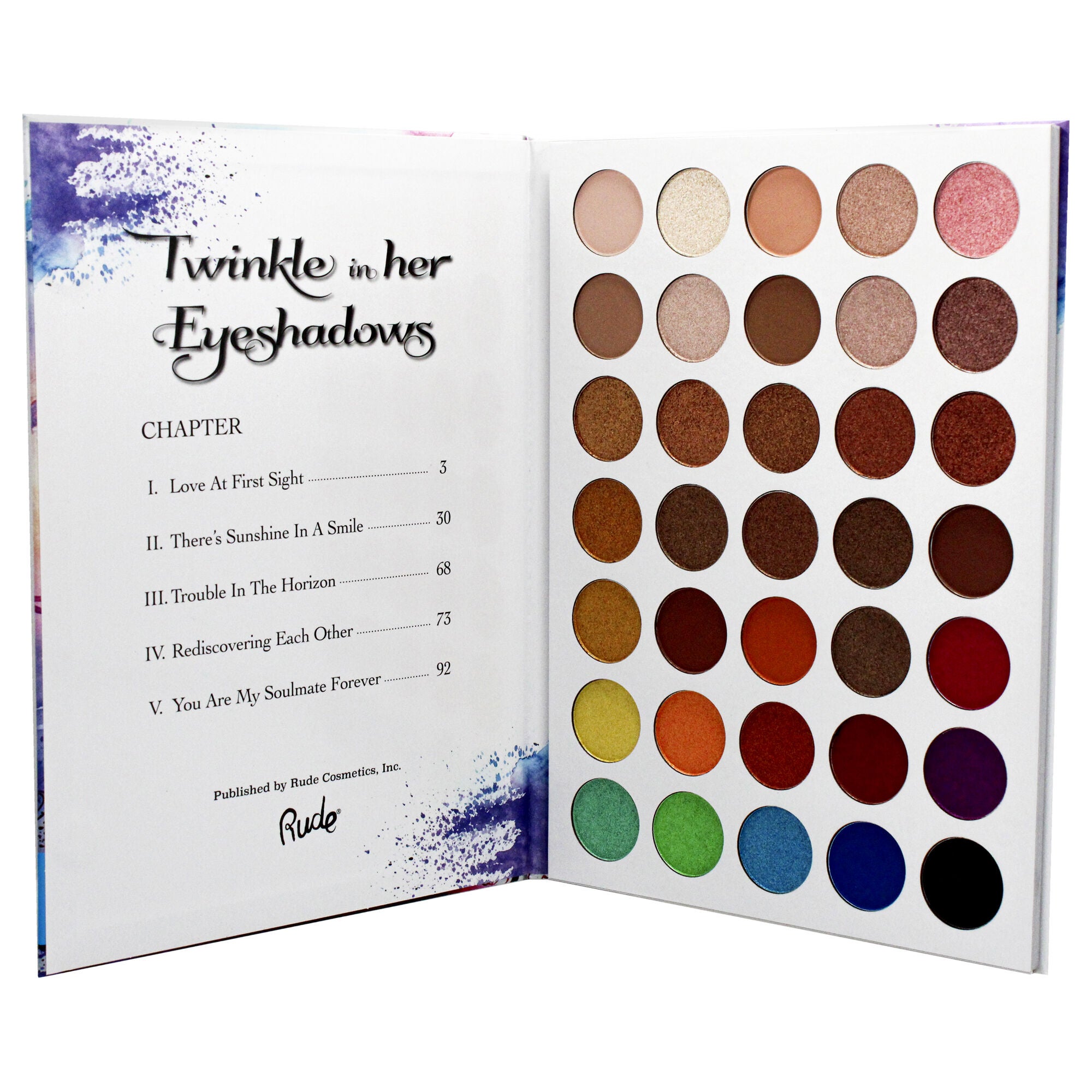 Twinkle In Her 35 Eyeshadows Palette - Book 1 by Rude Cosmetics for Women - 1.34 oz Eye Shadow, See Description, alternate image number 3