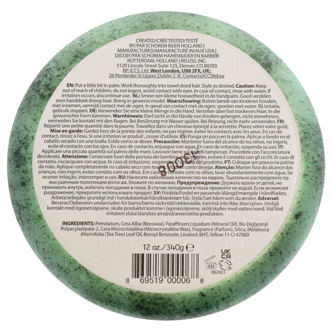 Green Grease Medium Hold Pomade by Reuzel for Men - 12 oz Pomade - Pack of 6, See Description, alternate image number 1