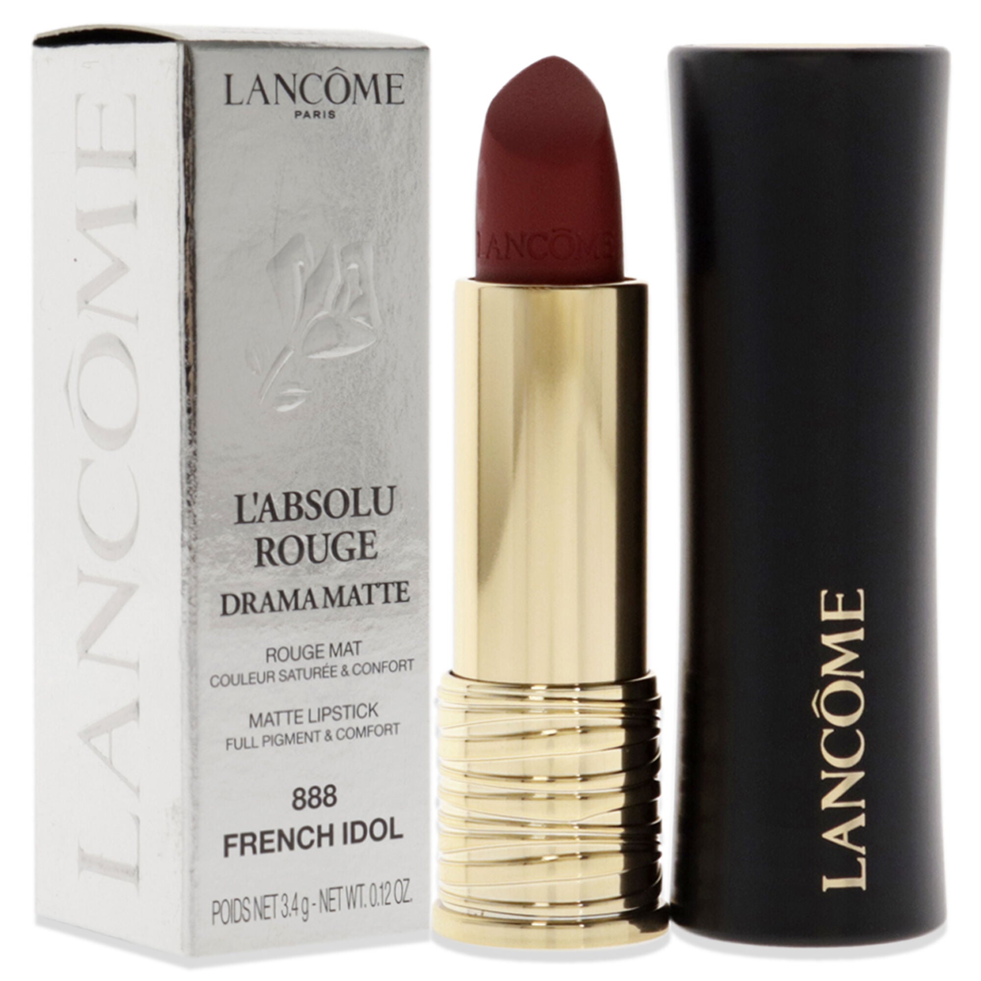 LAbsolu Rouge Drama Matte - 888 French Idol by Lancome for Women - 0.12 oz Lipstick, See Description, alternate image number 2