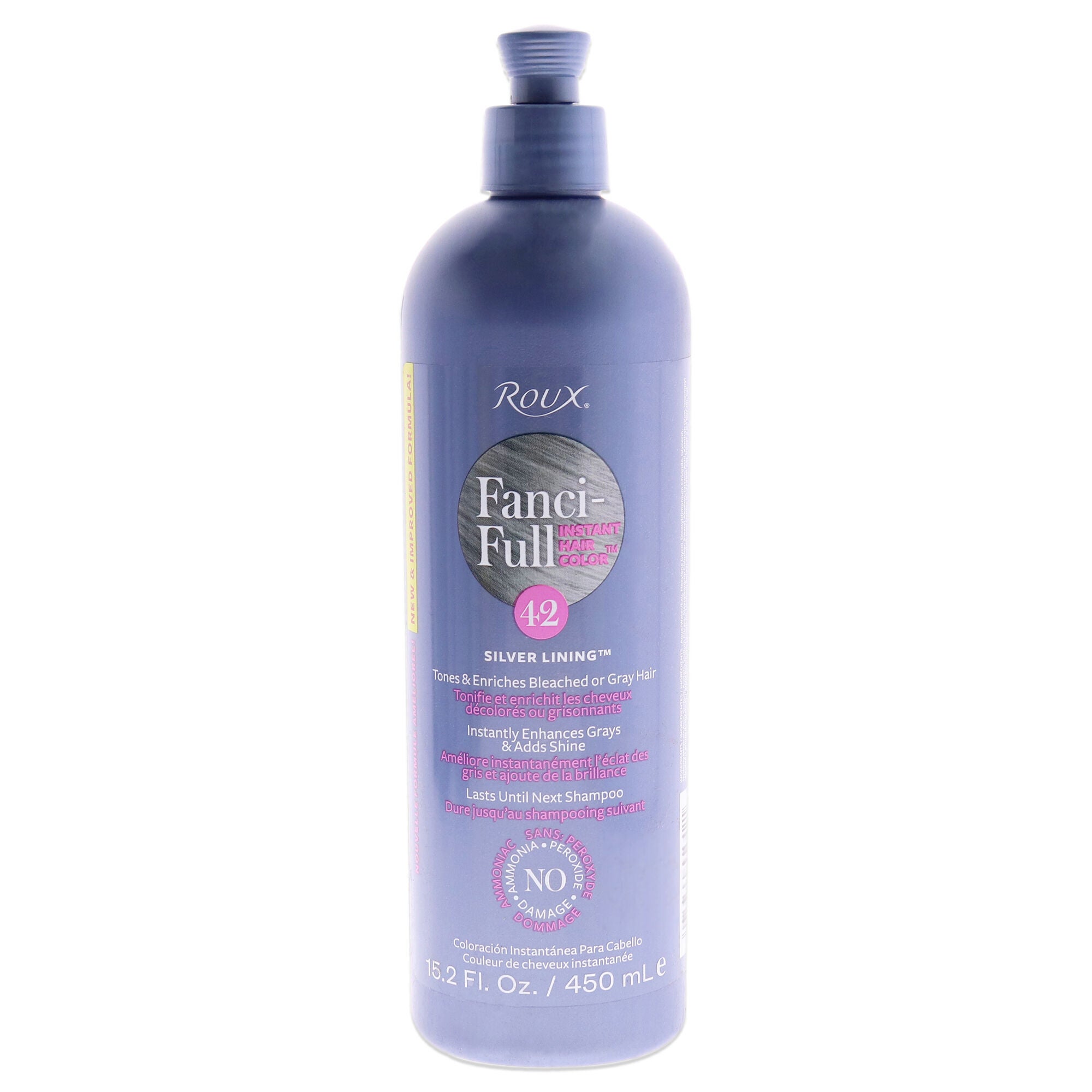 Fanci-Full Rinse Instant Hair Color - 42 Silver Lining by Roux for Unisex - 15.2 oz Hair Color, Silver, hi-res image number 0