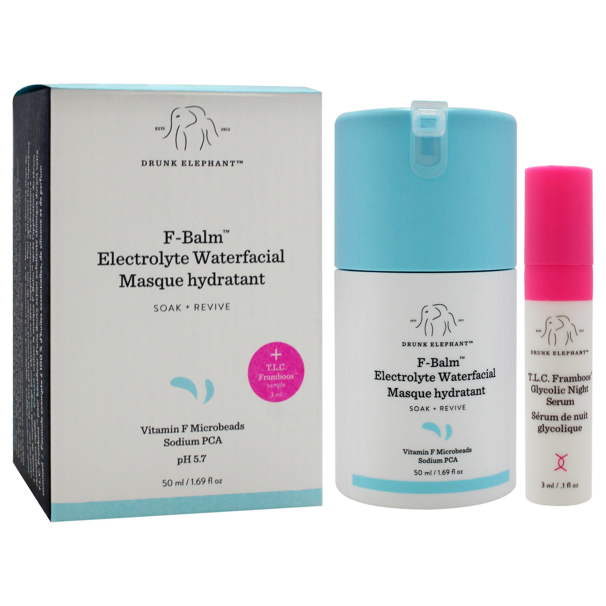 F-Balm Electrolyte Waterfacial Hydrating Mask by Drunk Elephant for Women - 1.69 oz Mask, See Description, alternate image number 1