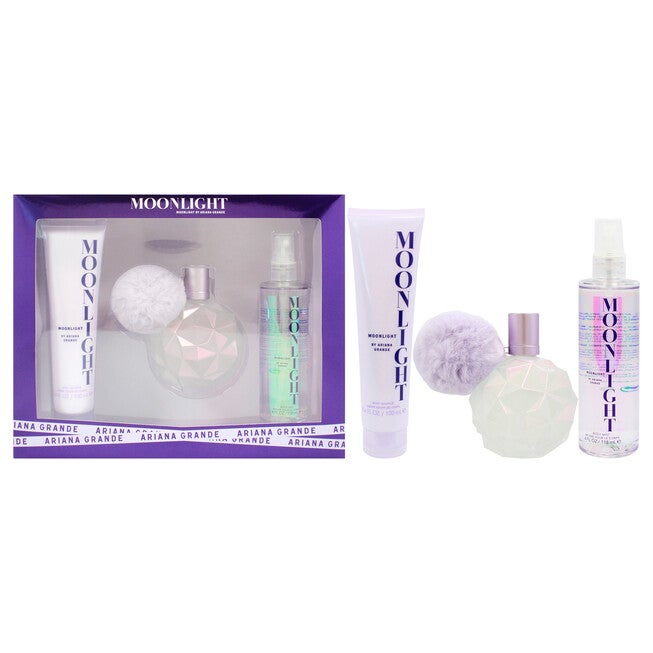 Moonlight by Ariana Grande for Women - 3 Pc Gift Set 3.4oz EDP Spray, 3.4oz Body Souffle, 4oz Body Mist, See Description, hi-res image number 0