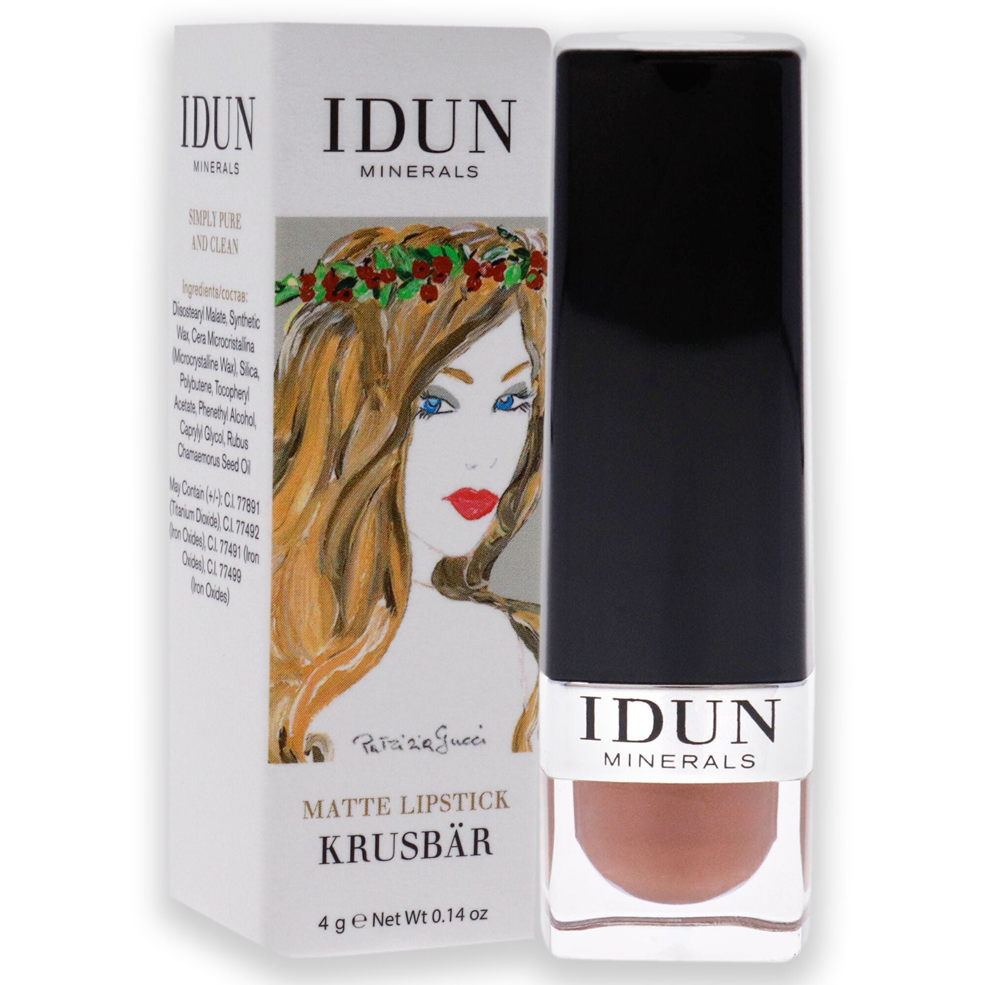 Matte Lipstick - 108 Krusbar by Idun Minerals for Women - 0.14 oz Lipstick, See Description, alternate image number 2