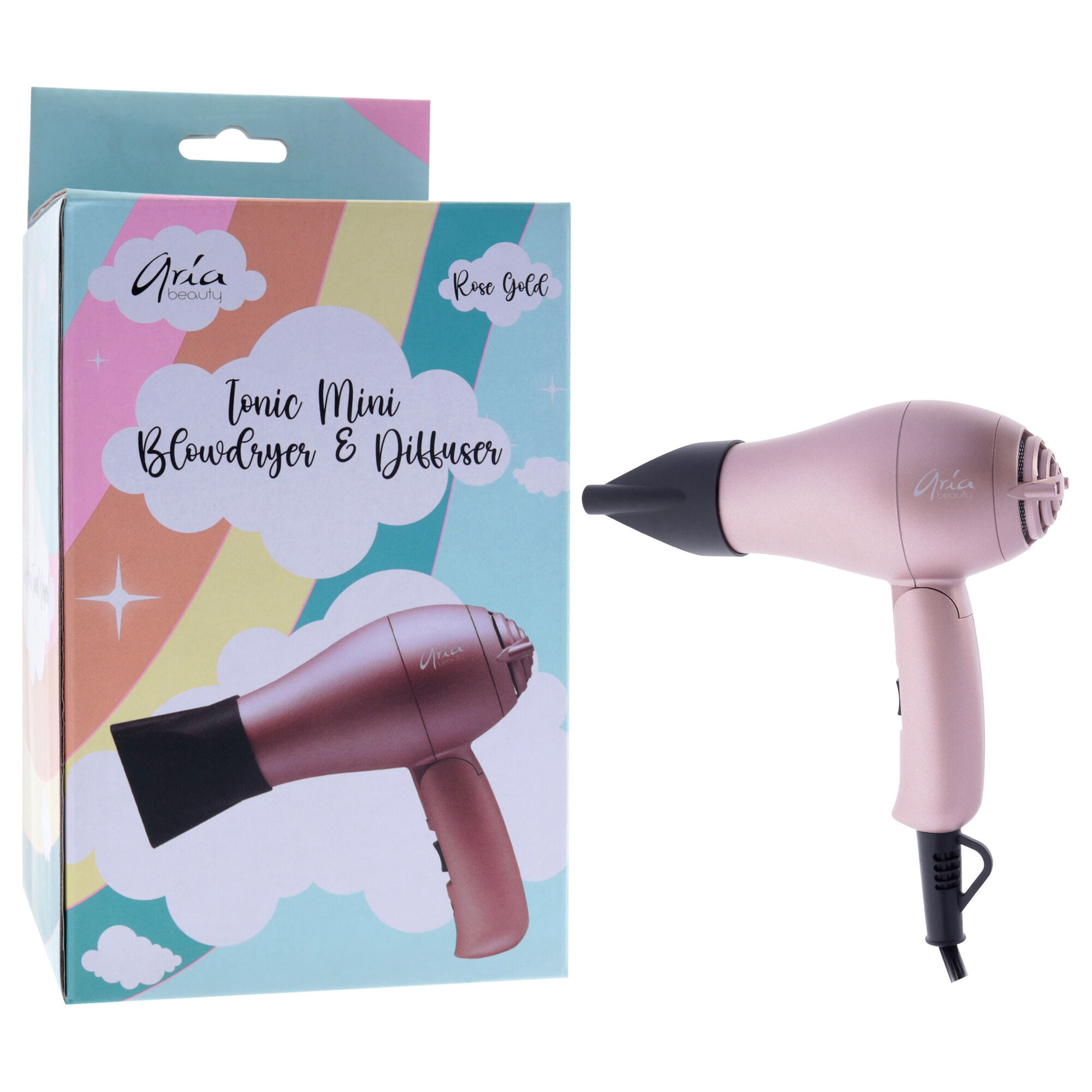 Tonic Mini Blowdryer and Diffuser - Rose Gold by Aria Beauty for Women - 1 Pc Hair Dryer, See Description, alternate image number 1