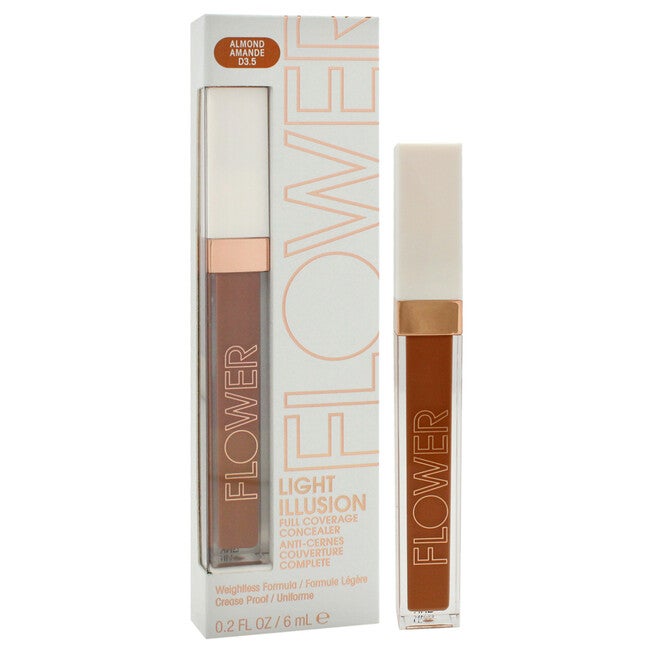 Light Illusion Full Coverage Concealer - D3.5 Almond by Flower Beauty for Women - 0.2 oz Concealer, NA, alternate image number null