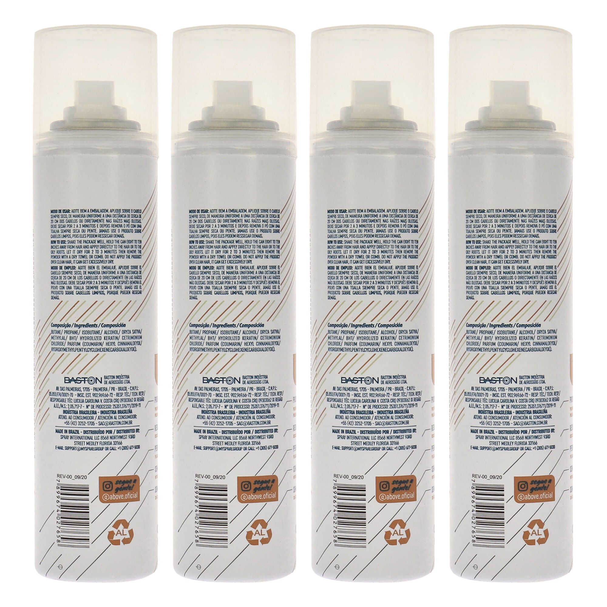 Dry Shampoo - Coconut by Above for Unisex - 3.17 oz Dry Shampoo - Pack of 4, See Description, alternate image number 1