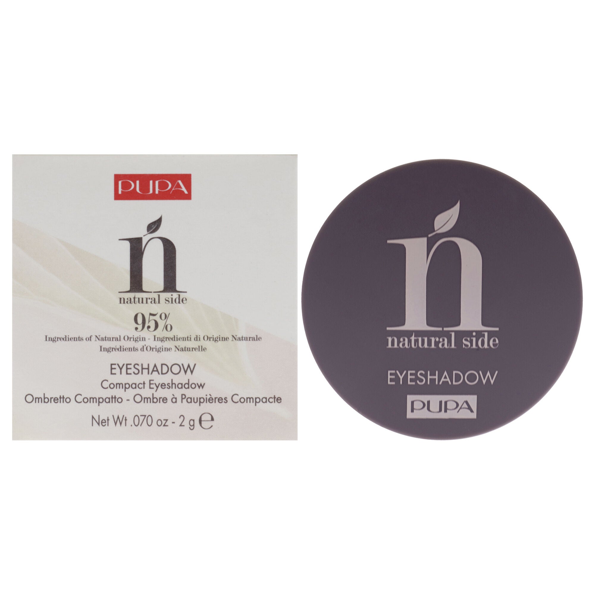 Natural Side Compact Eyeshadow - 002 Intense Mauve by Pupa Milano for Women - 0.07 oz Eye Shadow, See Description, hi-res image number 0