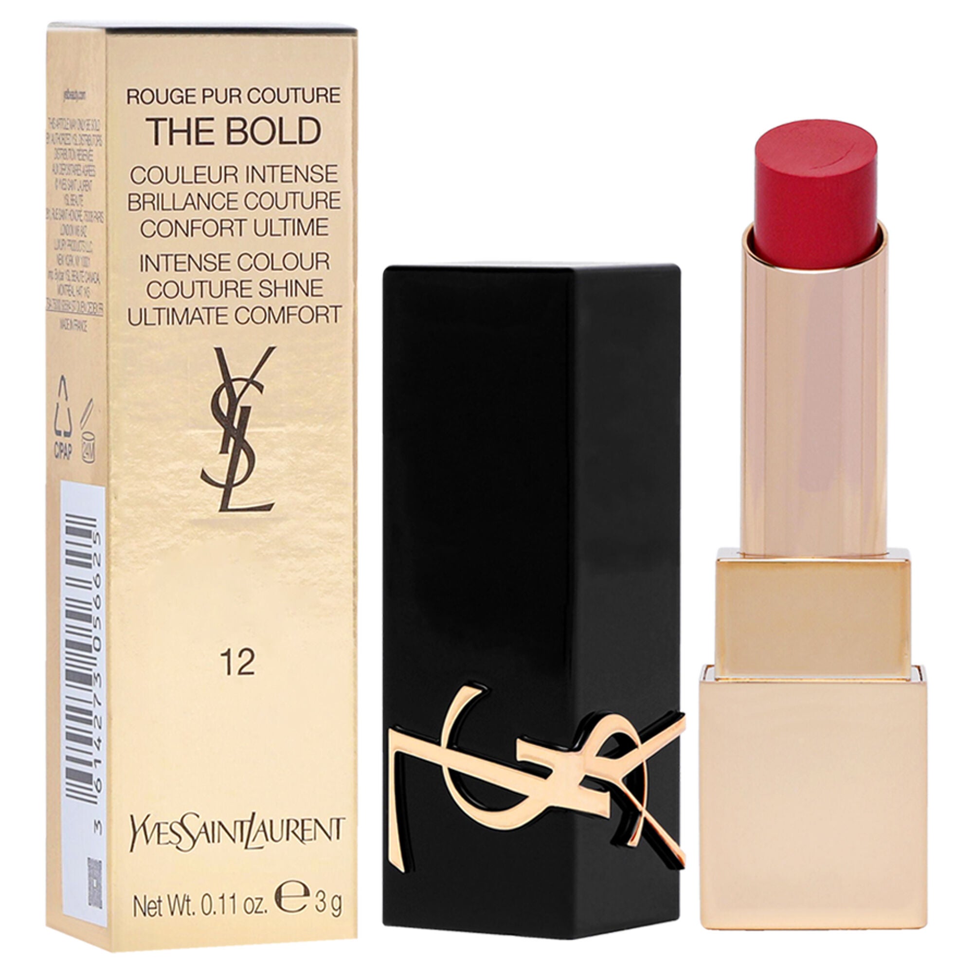 Rouge Pur Couture The Bold Lipstick - 12 Nu Incongru by Yves Saint Laurent for Women - 0.11 oz Lipstick, See Description, alternate image number 1