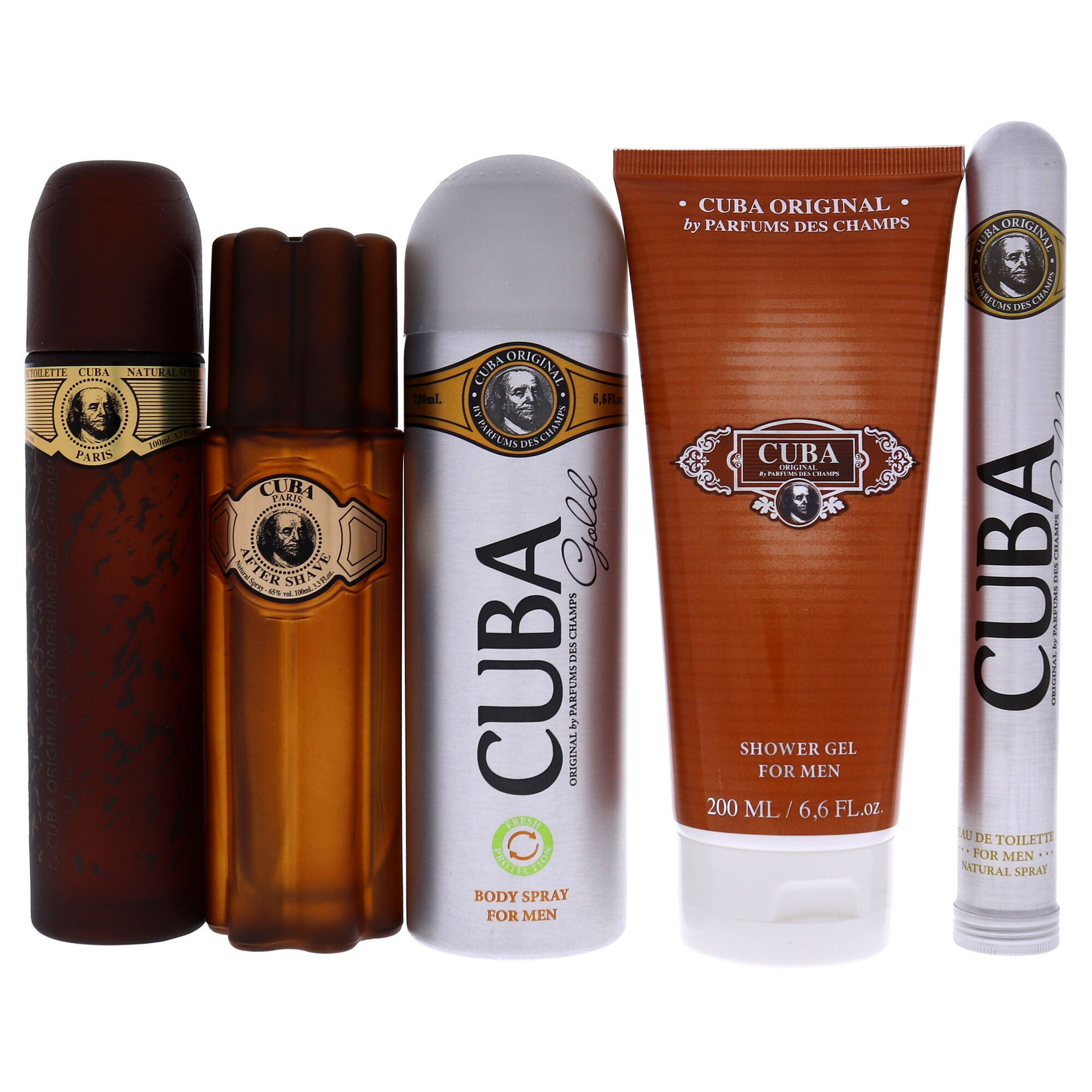 Cuba Gold Must Have by Cuba for Men - 5 Pc Gift Set 3.3oz EDT Spray, 1.17oz EDT Spray, 3.3oz After Shave, 6.7oz Body Spray, 6.7oz Shower Gel, , alternate image number 6