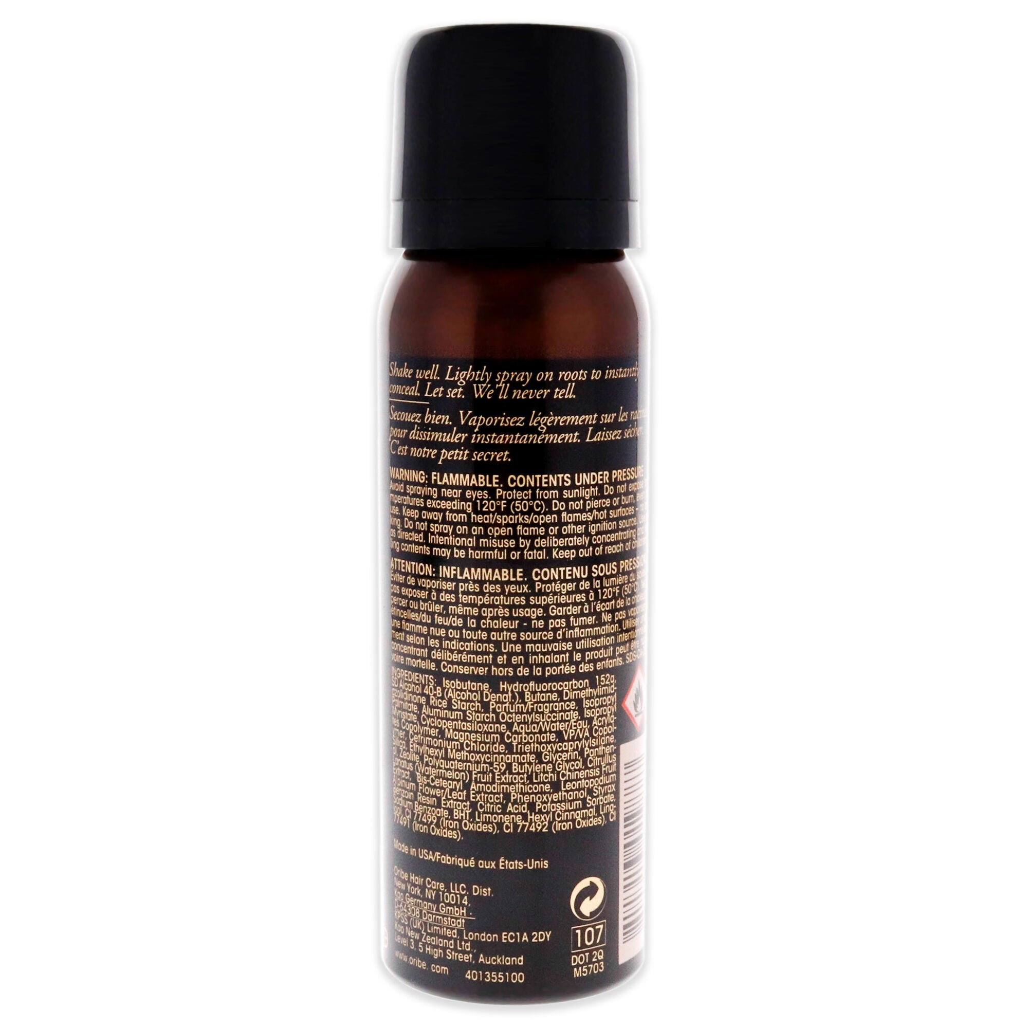 Airbrush Root Touch-Up Spray - Dark Brown by Oribe for Unisex - 1.8 oz Hair Color, See Description, alternate image number 2