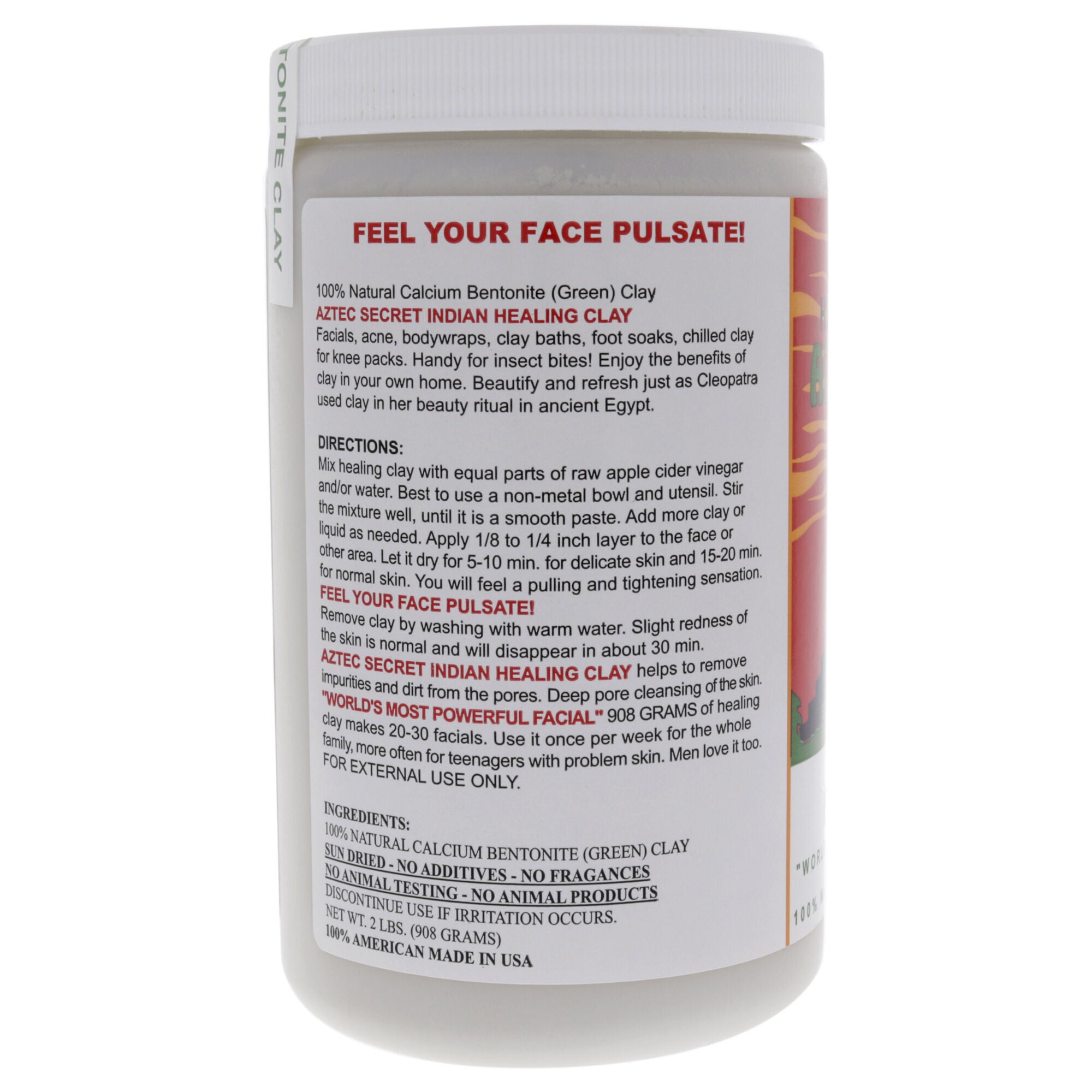 Indian Healing Clay by Aztec Secret for Unisex - 2 lb Clay, , alternate image number 7