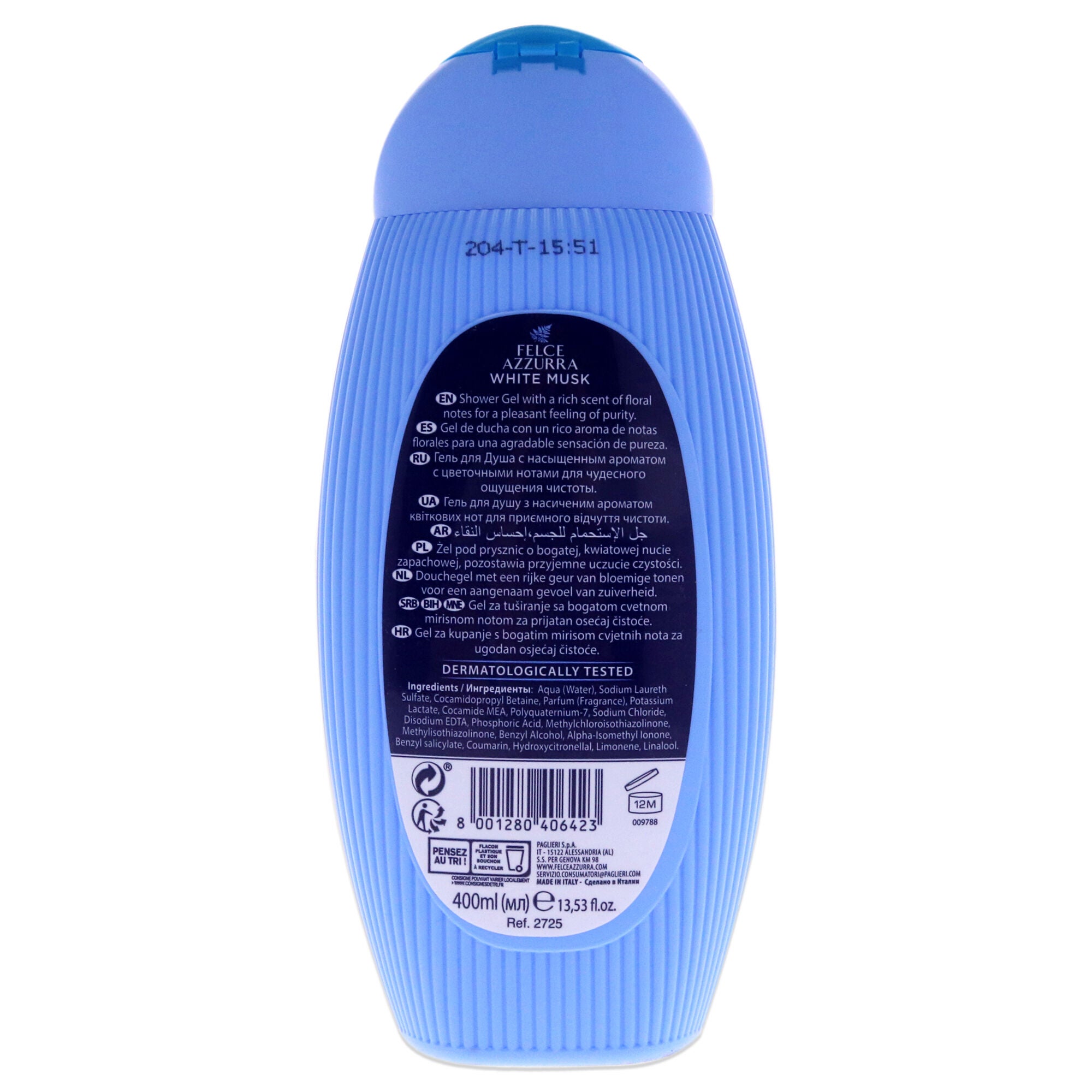 White Musk by Felce Azzurra for Unisex - 13.53 oz Shower Gel, , alternate image number 3