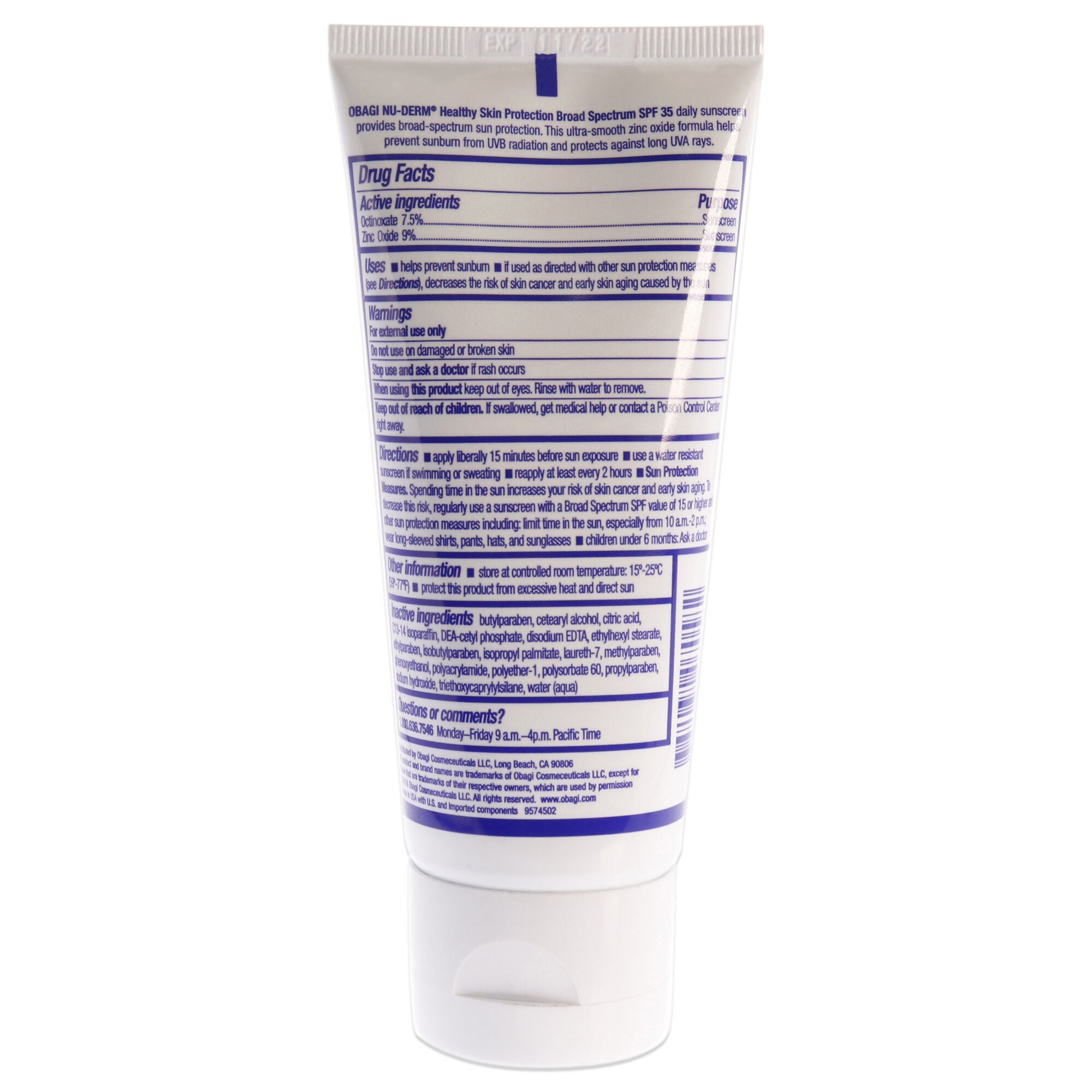 Obagi Nu-Derm 6 AM Healthy Skin Protection SPF 35 by Obagi for Women - 3 oz Sunscreen, See Description, alternate image number 2