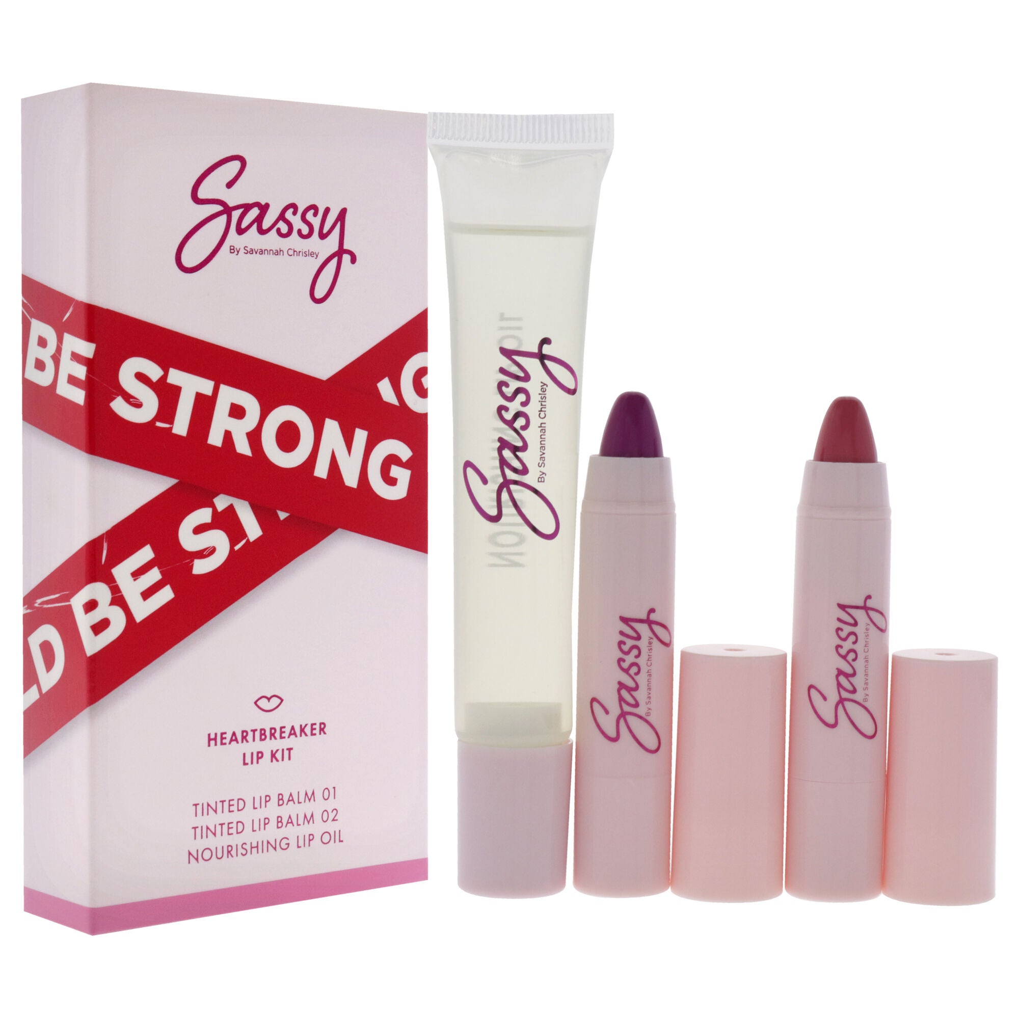 Breakup Collection Lip Kit - Heartbreaker by Sassy by Savannah Chrisley for Women - 3 Pc Nourishing Lip Oil, 2Pc Tinted Lip Balms, , alternate image number 6