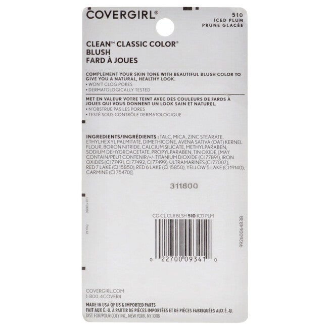 Clean Classic Color Blush - 510 Iced Plum by CoverGirl for Women - 0.3 oz Blush, See Description, alternate image number 1