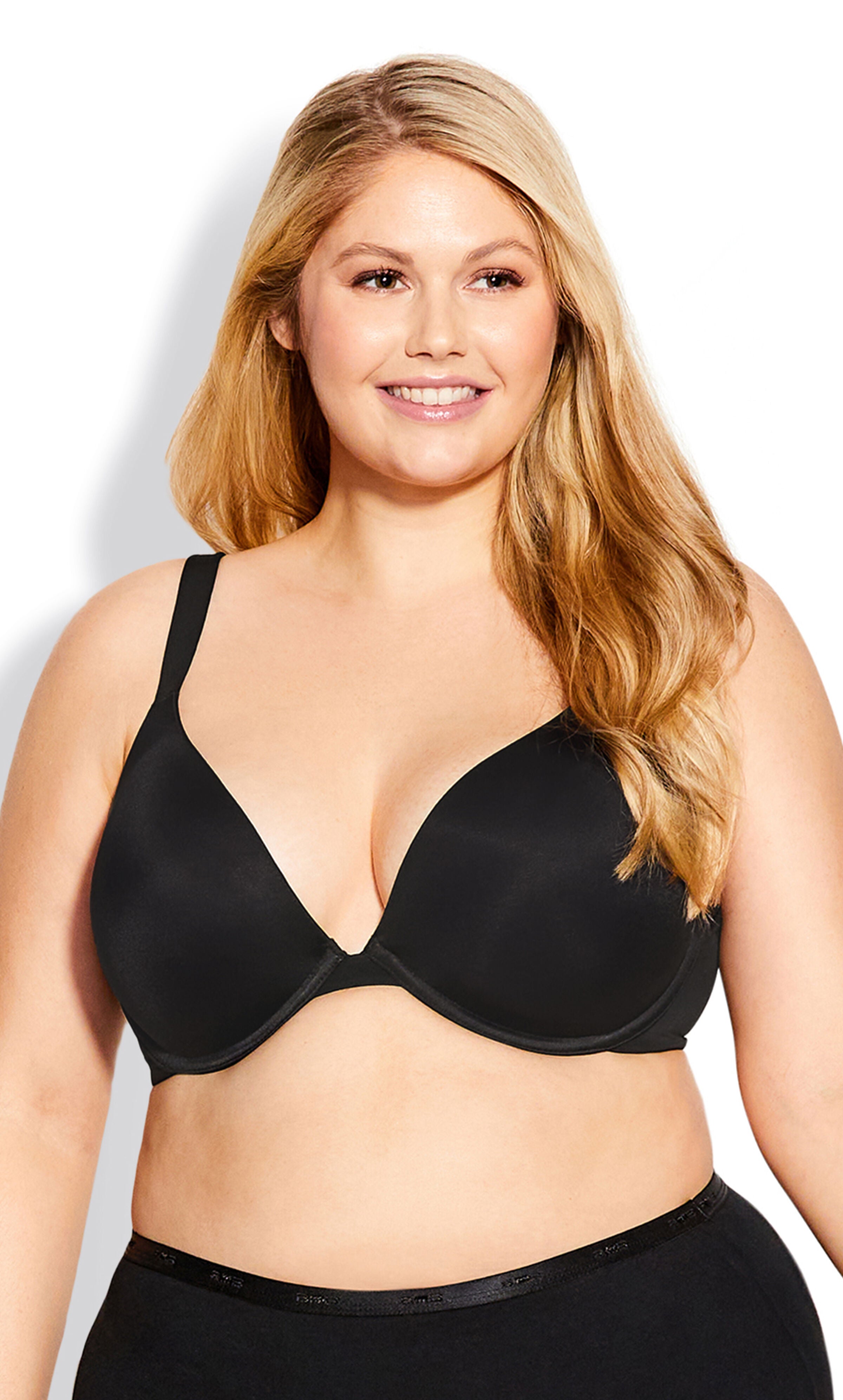 Basic Plunge Bra - black, Black, hi-res image number 0