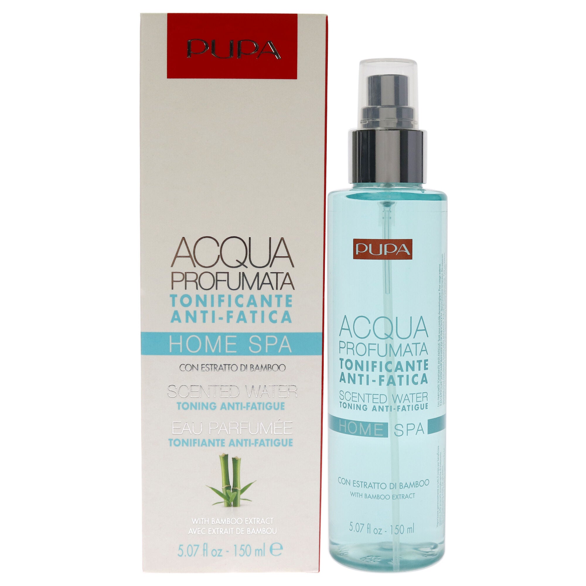 Home Spa Toning Anti-Fatigue Scented Water -Bamboo Extract by Pupa Milano for Unisex - 5.07 oz Body Mist, See Description, hi-res image number 0