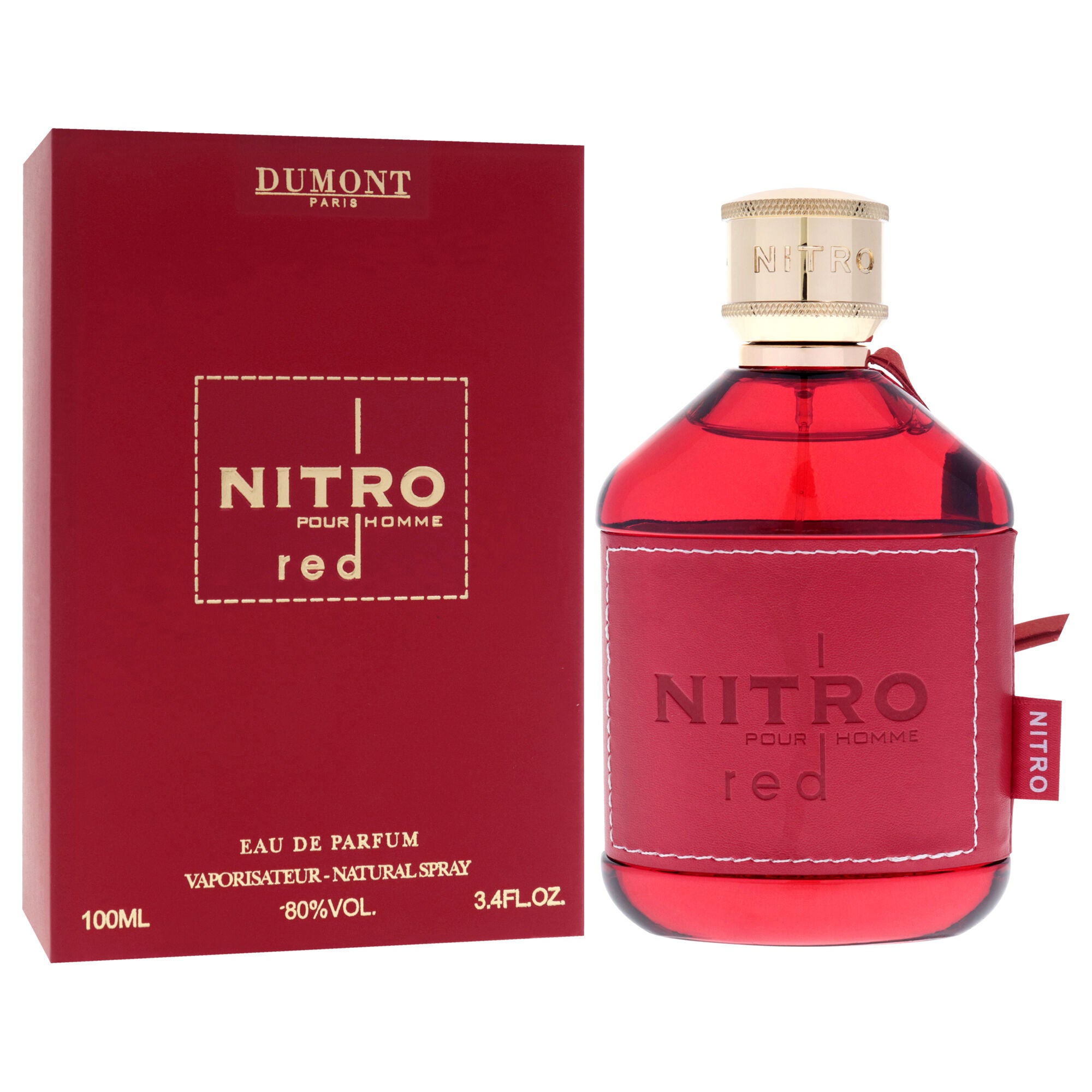 Nitro Red by Dumont for Men - 3.4 oz EDP Spray, Clear, alternate image number 2