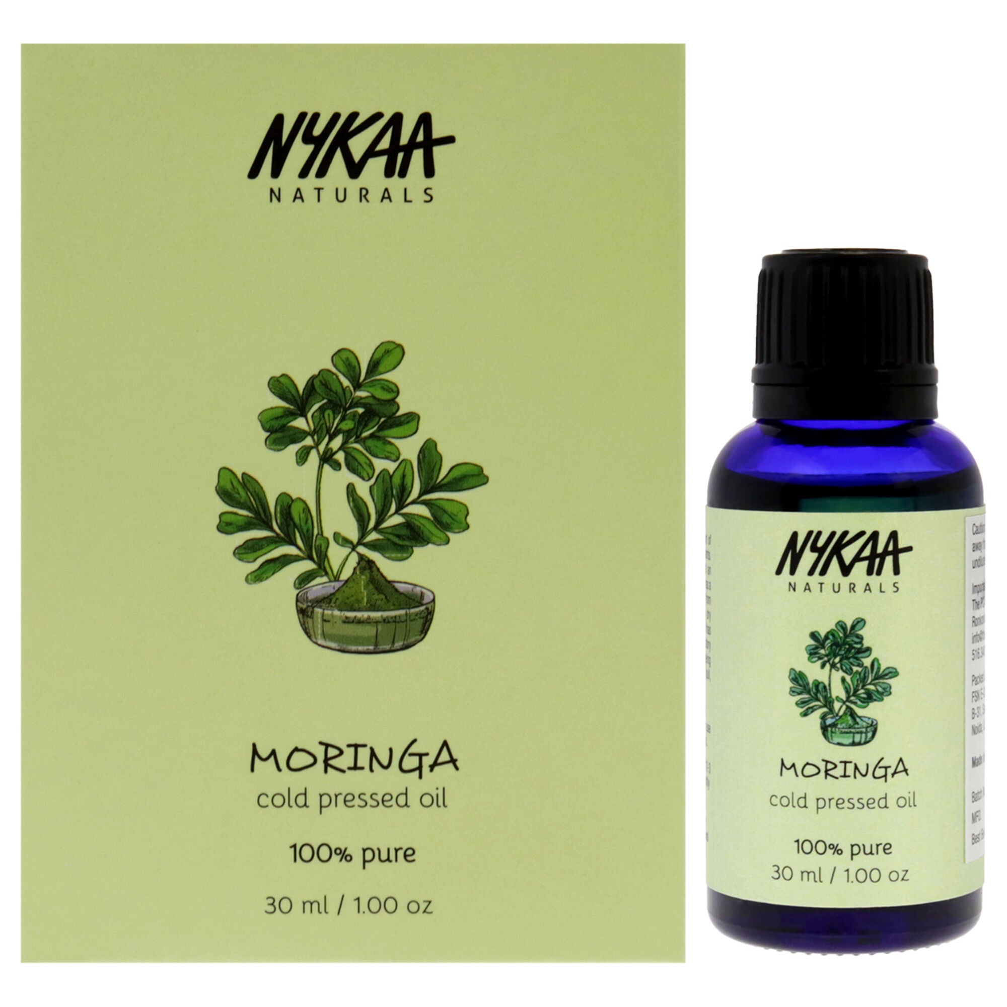 100 Percent Pure Cold Pressed Oil - Moringa by Nykaa Naturals for Women - 1 oz Oil, See Description, hi-res image number 0