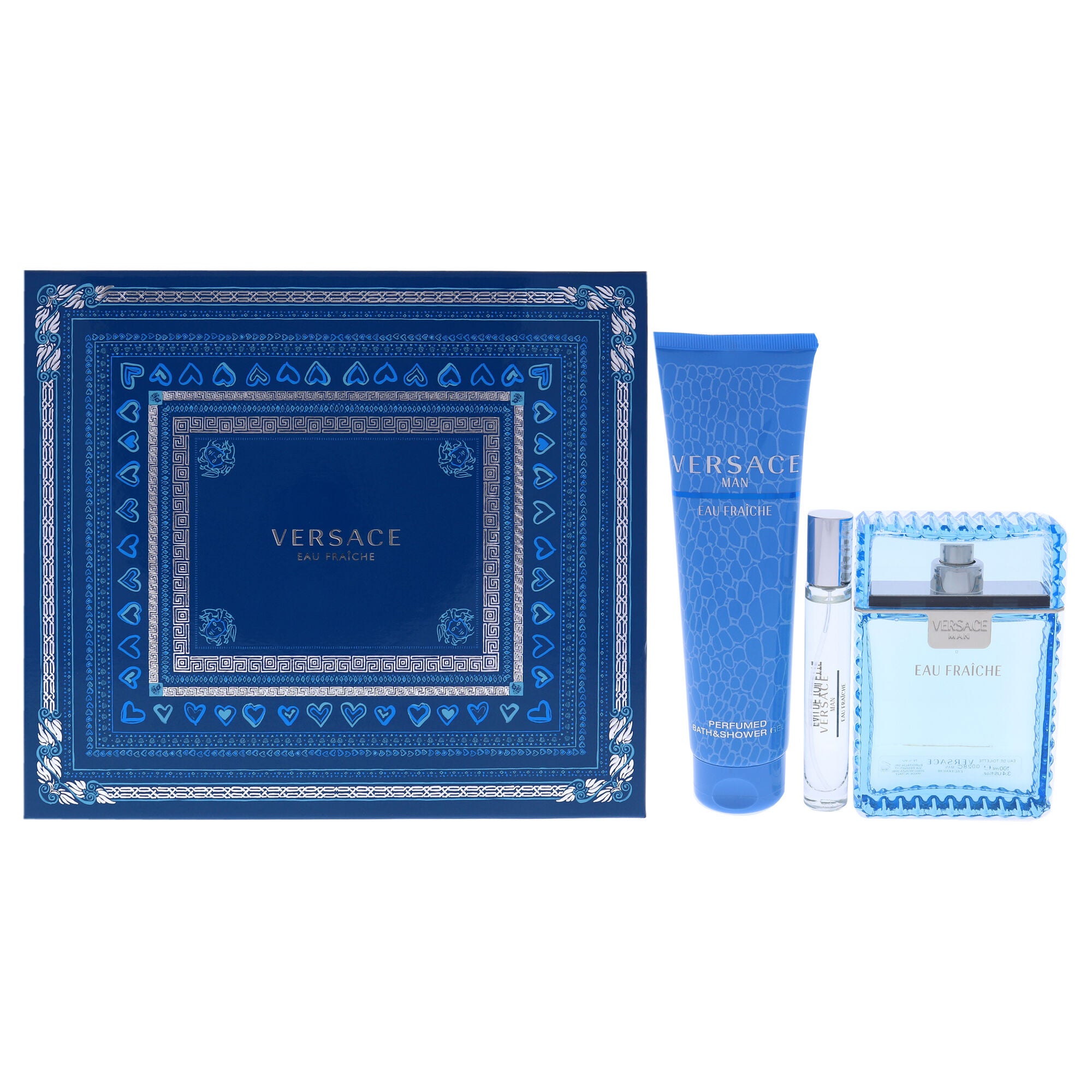 Versace Man Eau Fraiche by Versace for Men - 3 Pc Gift Set 3.4oz EDT Spray, 10ml EDT Spray, 5oz Bath and Shower Gel, , alternate image number 4