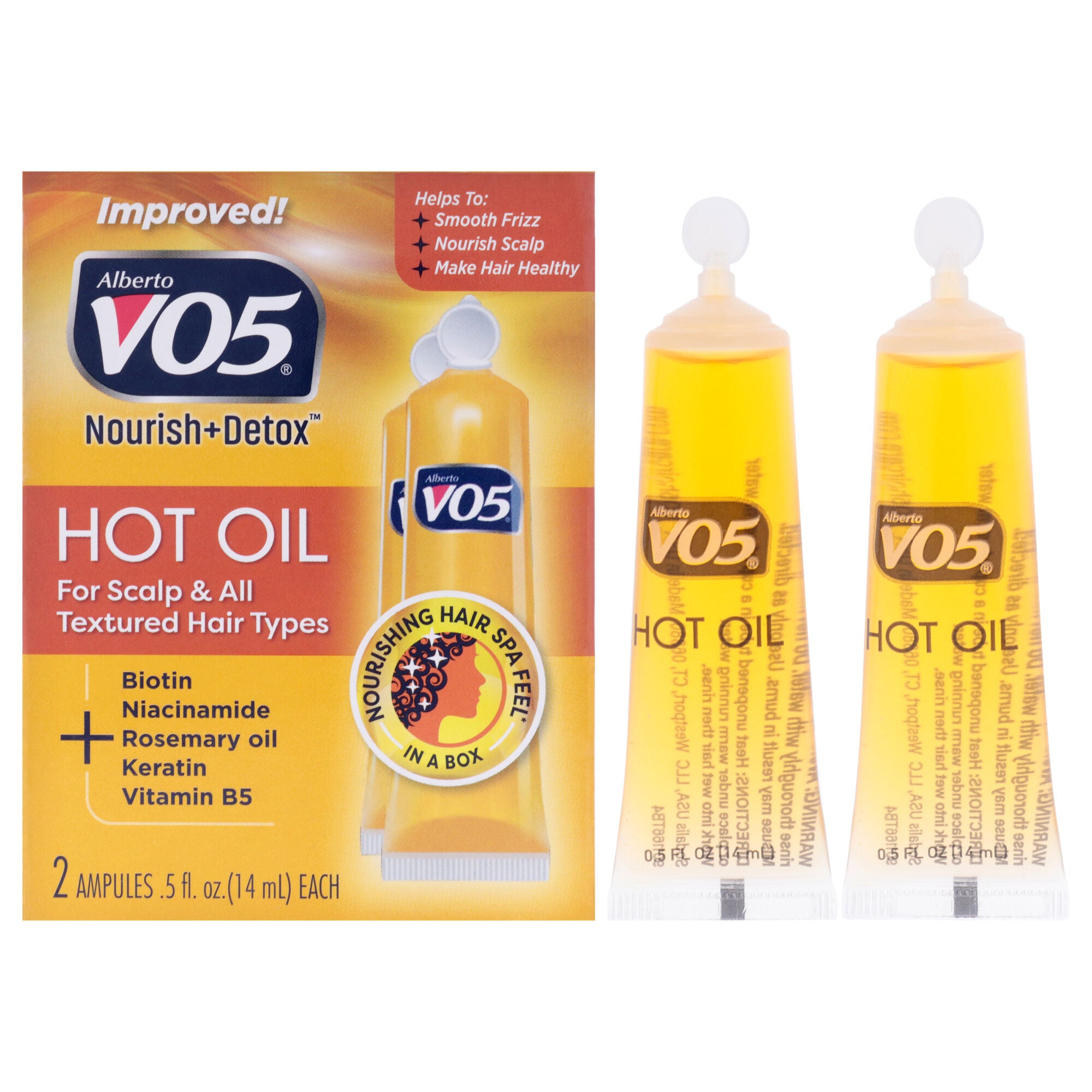 Hot Oil Treatment by Alberto VO5 for Unisex - 2 x 0.5 oz Treatment, See Description, hi-res image number 0