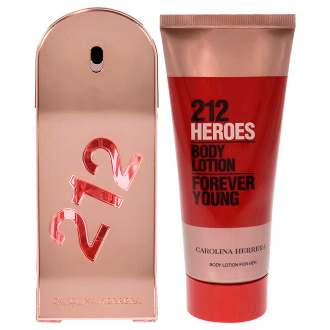 212 Heroes Forever Young by Carolina Herrera for Women - 2 Pc Gift Set 1.7oz EDP Spray, 3.4oz Body Lotion, NA, alternate image number null