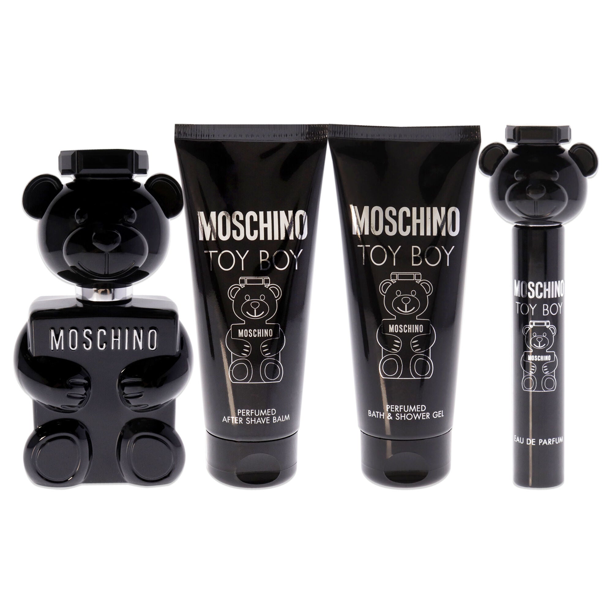Moschino Toy Boy by Moschino for Men - 4 Pc Gift Set - 3.4 oz EDP Spray, 0.3 oz EDP Spray, 3.4 oz After Shave Balm, 3.4 oz Bath and Shower Gel, See Description, alternate image number 3
