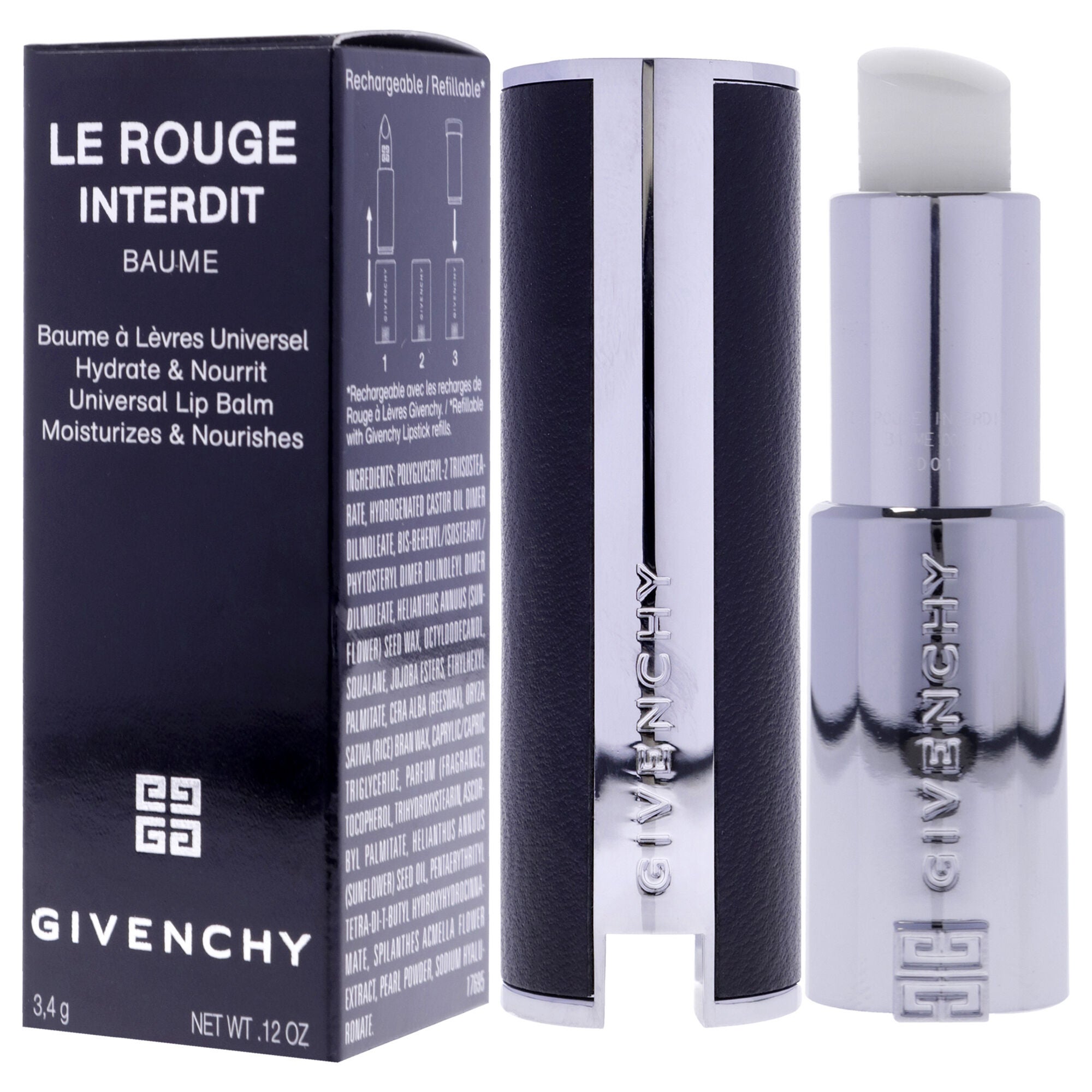 Le Rouge Interdit Baume Lip Balm - 00 Natural Finish by Givenchy for Women - 0.12 oz Lip Balm, , alternate image number 7