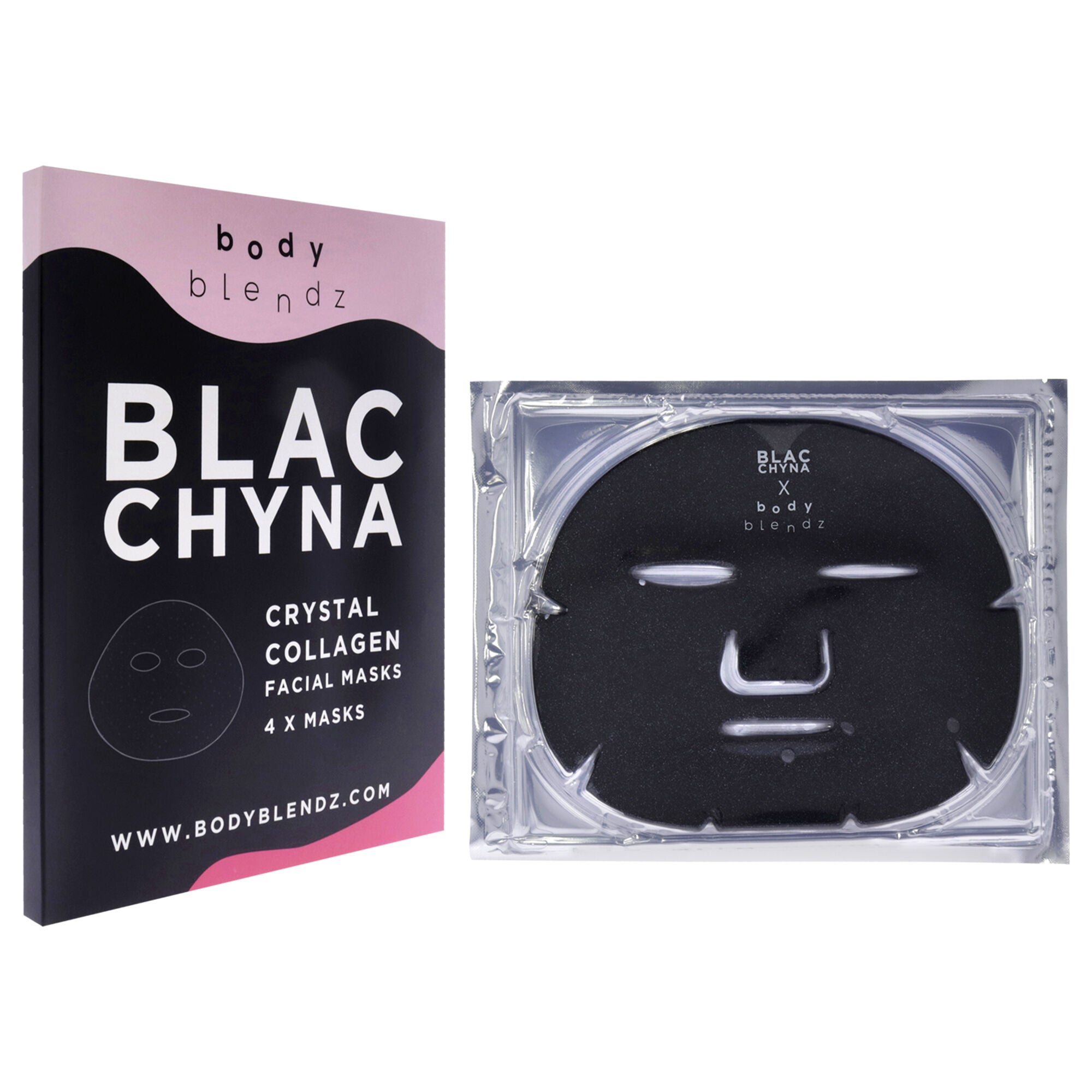 Crystal Collagen Facial Mask by BodyBlendz for Women - 4 Pc Mask, See Description, alternate image number 2