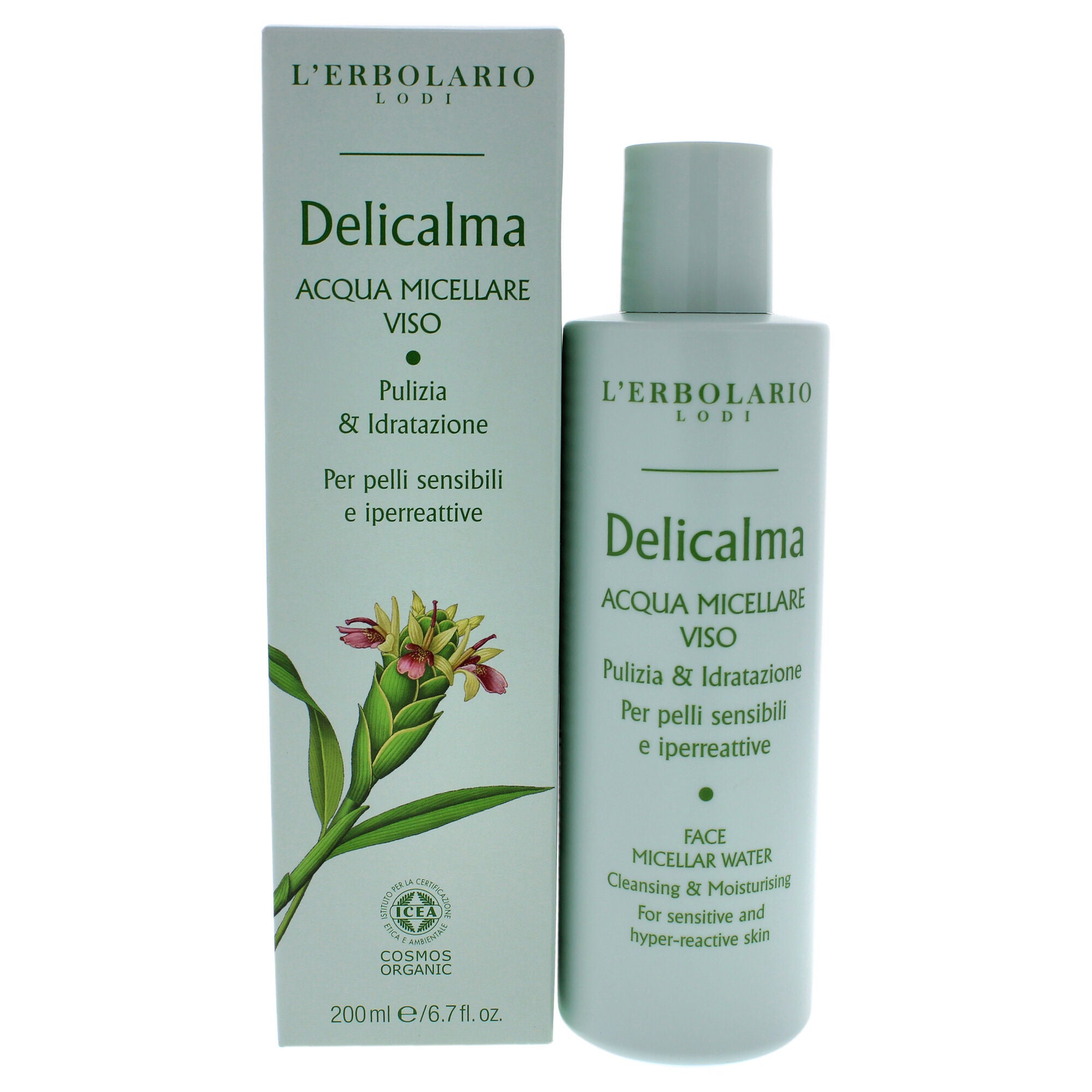 Delicalma Face Micellar Water by LErbolario for Unisex - 6.7 oz Cleanser, See Description, hi-res image number 0