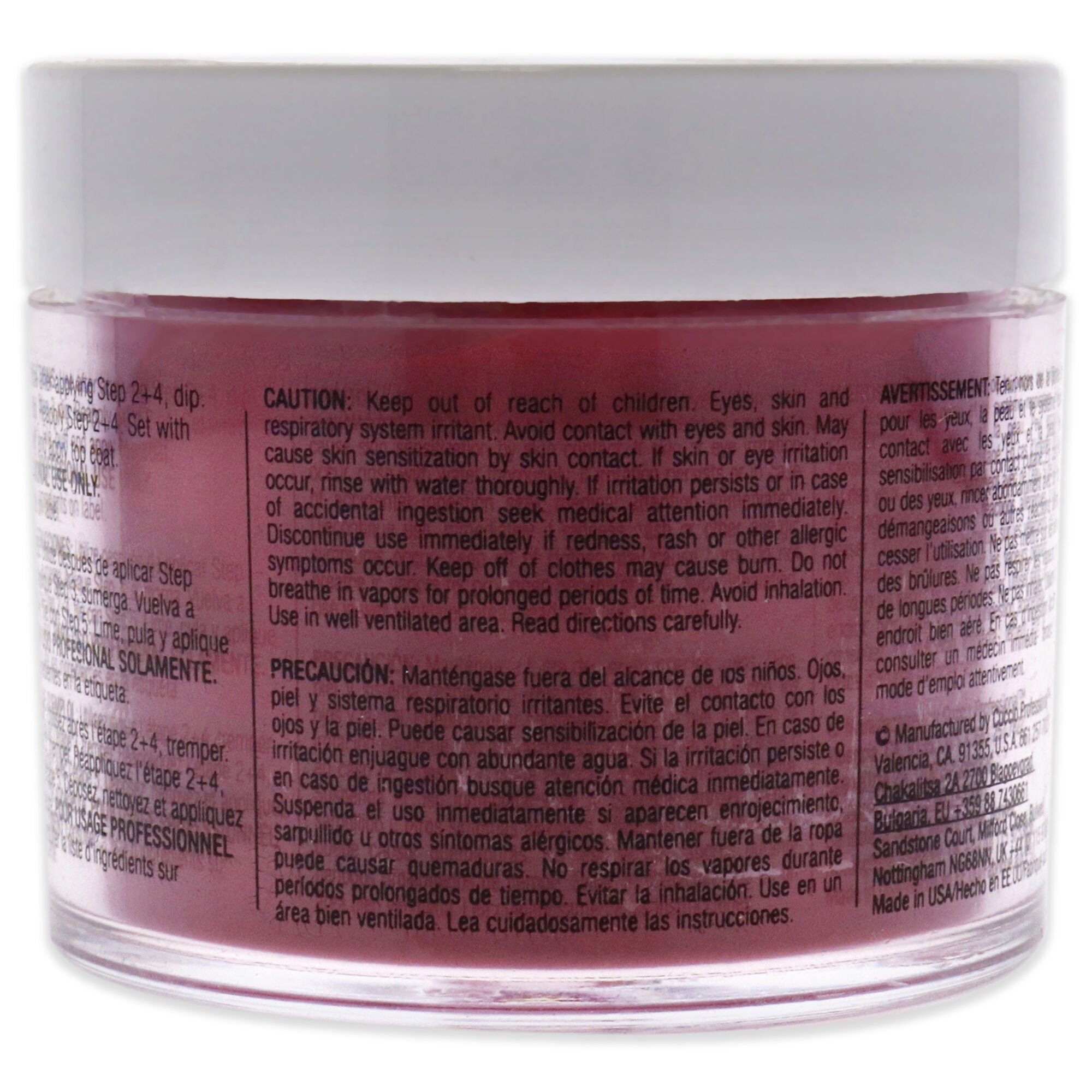 Pro Powder Polish Nail Colour Dip System - Red Eye In Shanghai by Cuccio Colour for Women - 1.6 oz Nail Powder, Red, alternate image number 2