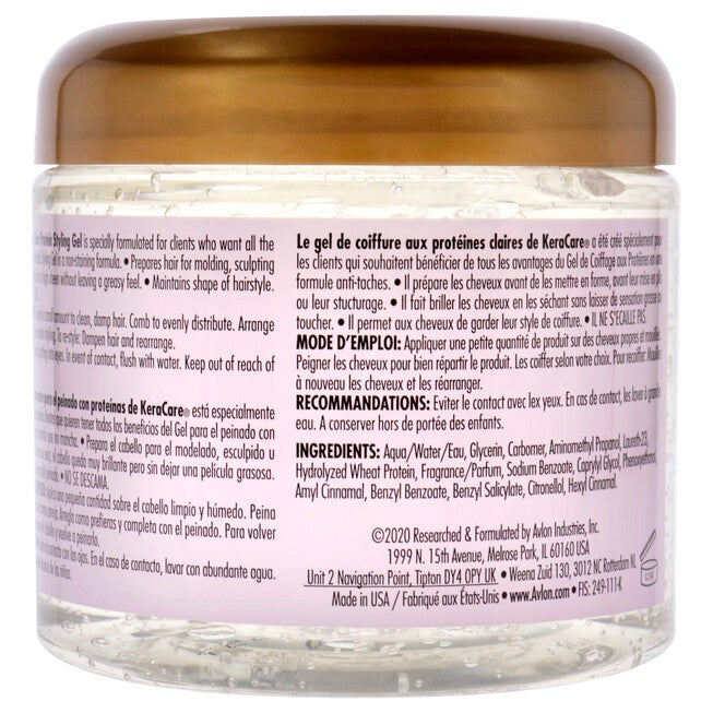 KeraCare Clear Protein Styling Gel by Avlon for Unisex - 16 oz Gel, See Description, alternate image number 1