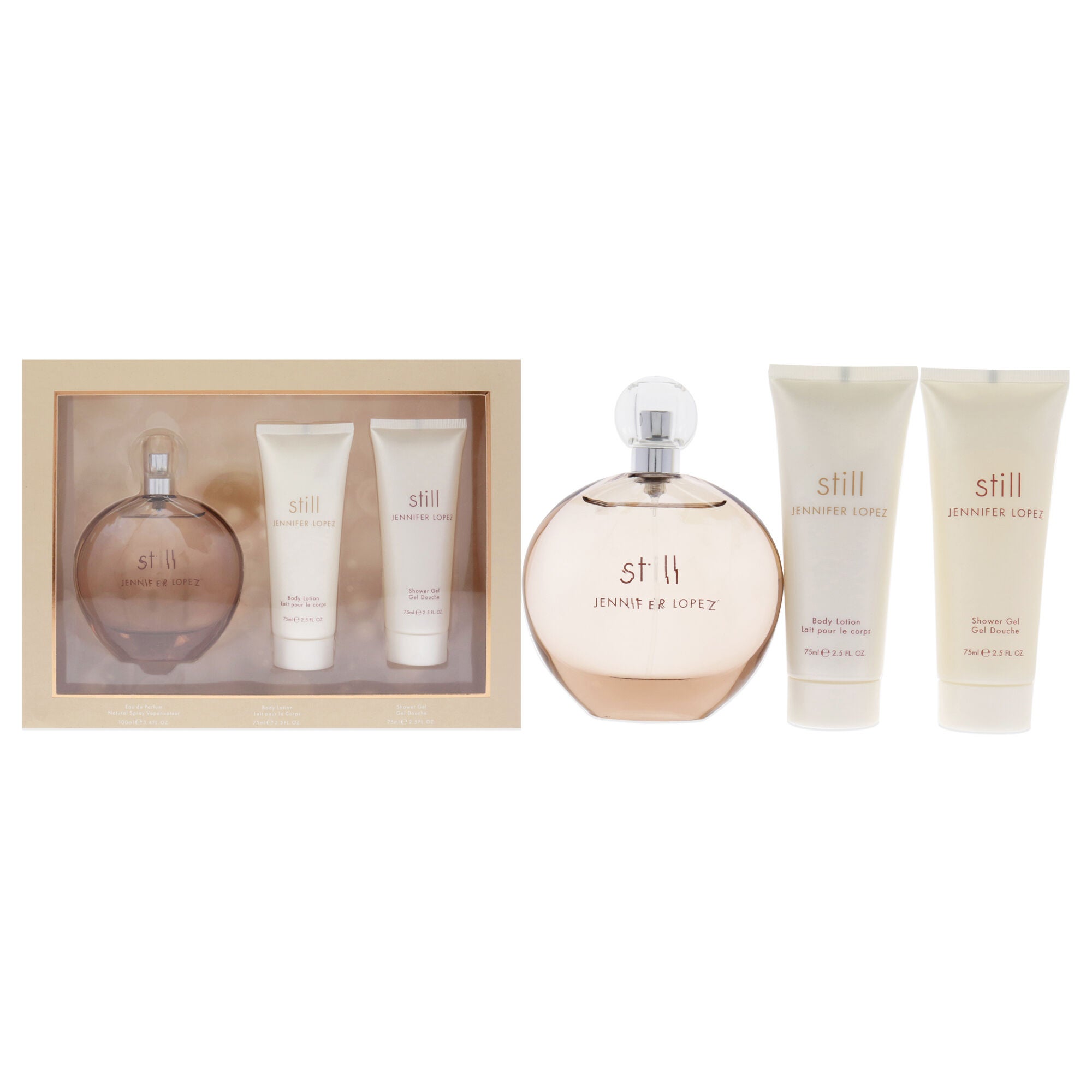Still by Jennifer Lopez for Women - 3 Pc Gift Set 3.4oz EDP Spray, 2.5oz Body Lotion, 2.5oz Shower Gel, See Description, hi-res image number 0