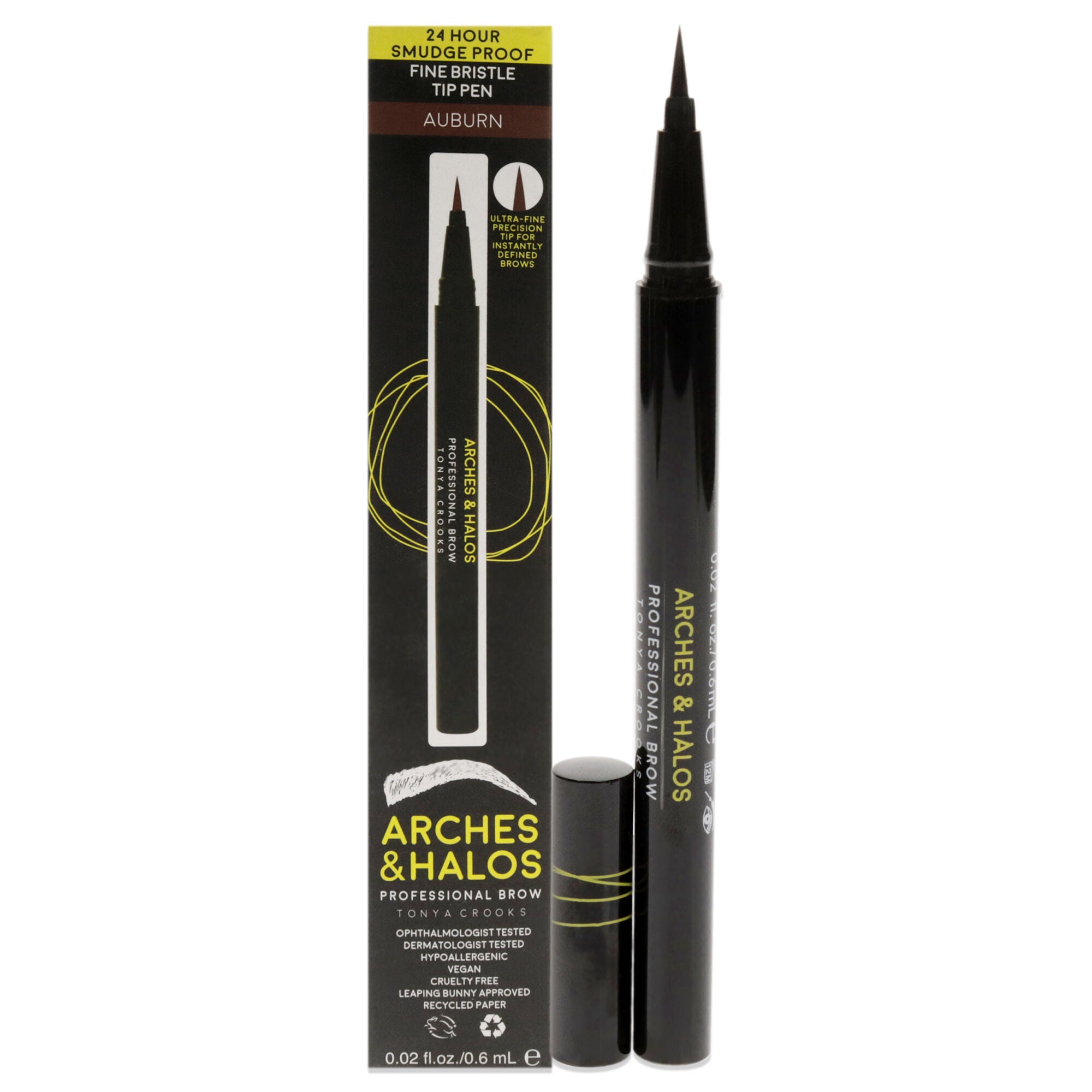 Fine Bristle Tip Pen - Auburn by Arches and Halos for Women - 0.02 oz Eyebrow Pen, See Description, hi-res image number 0