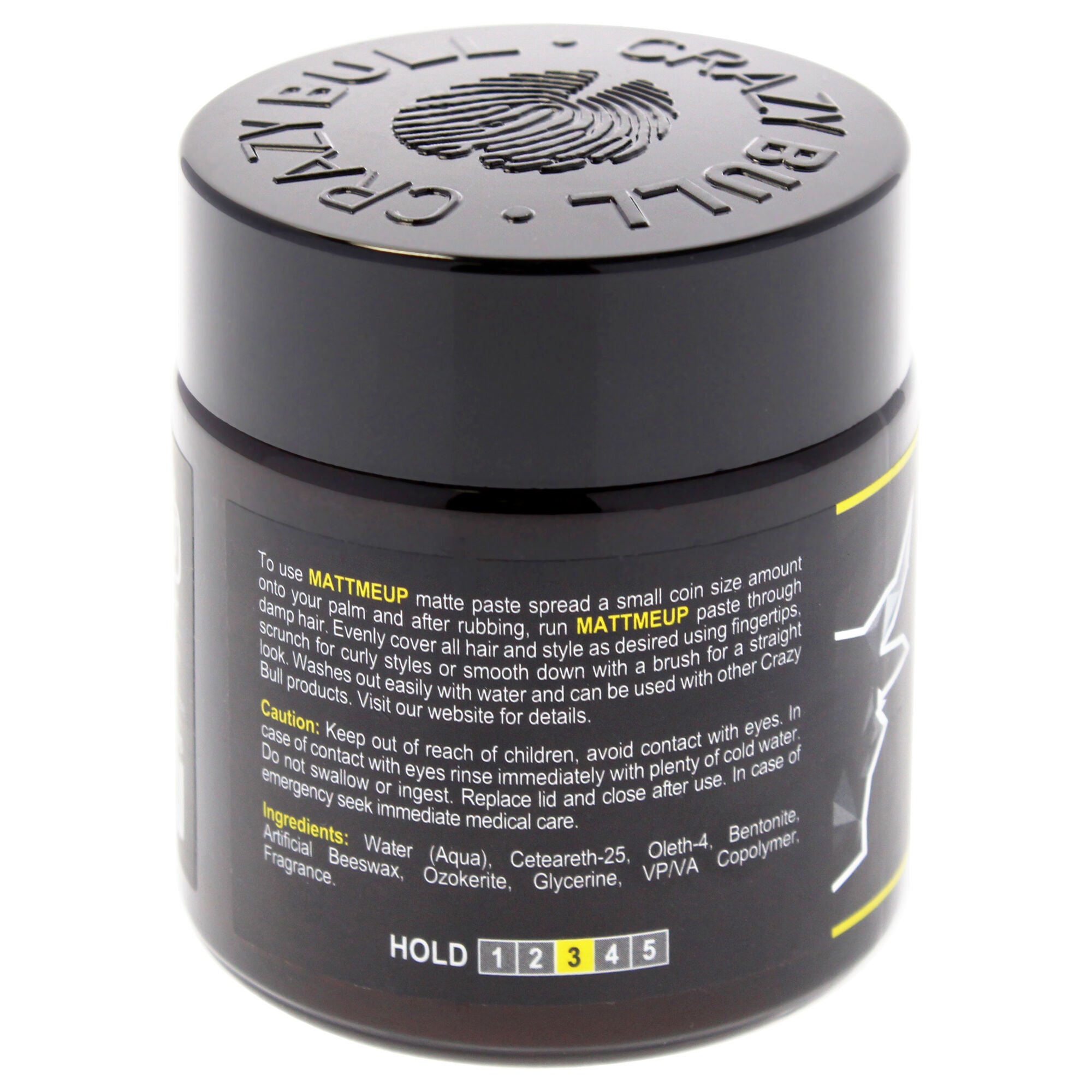 MattMeUp Paste - Medium Matte by Crazy Bull Hair for Men - 3.38 oz Paste, See Description, alternate image number 1