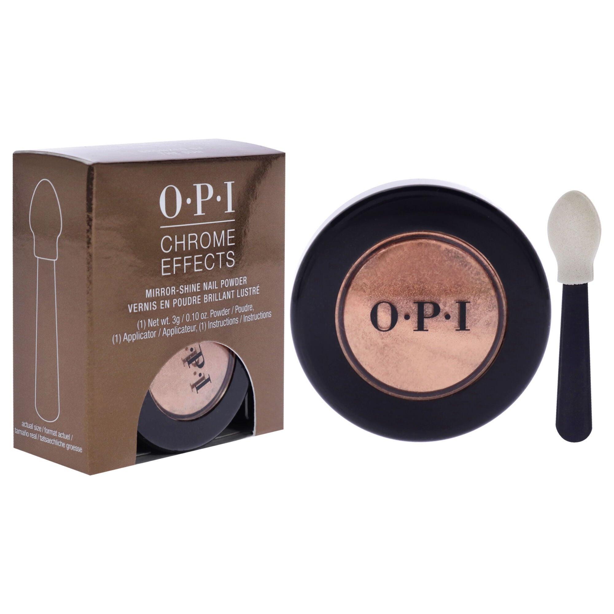 Chrome Effects Mirror Shine Nail Powder - Bronzed By The Sun by OPI for Women - 0.1 oz Nail Powder, See Description, alternate image number 2