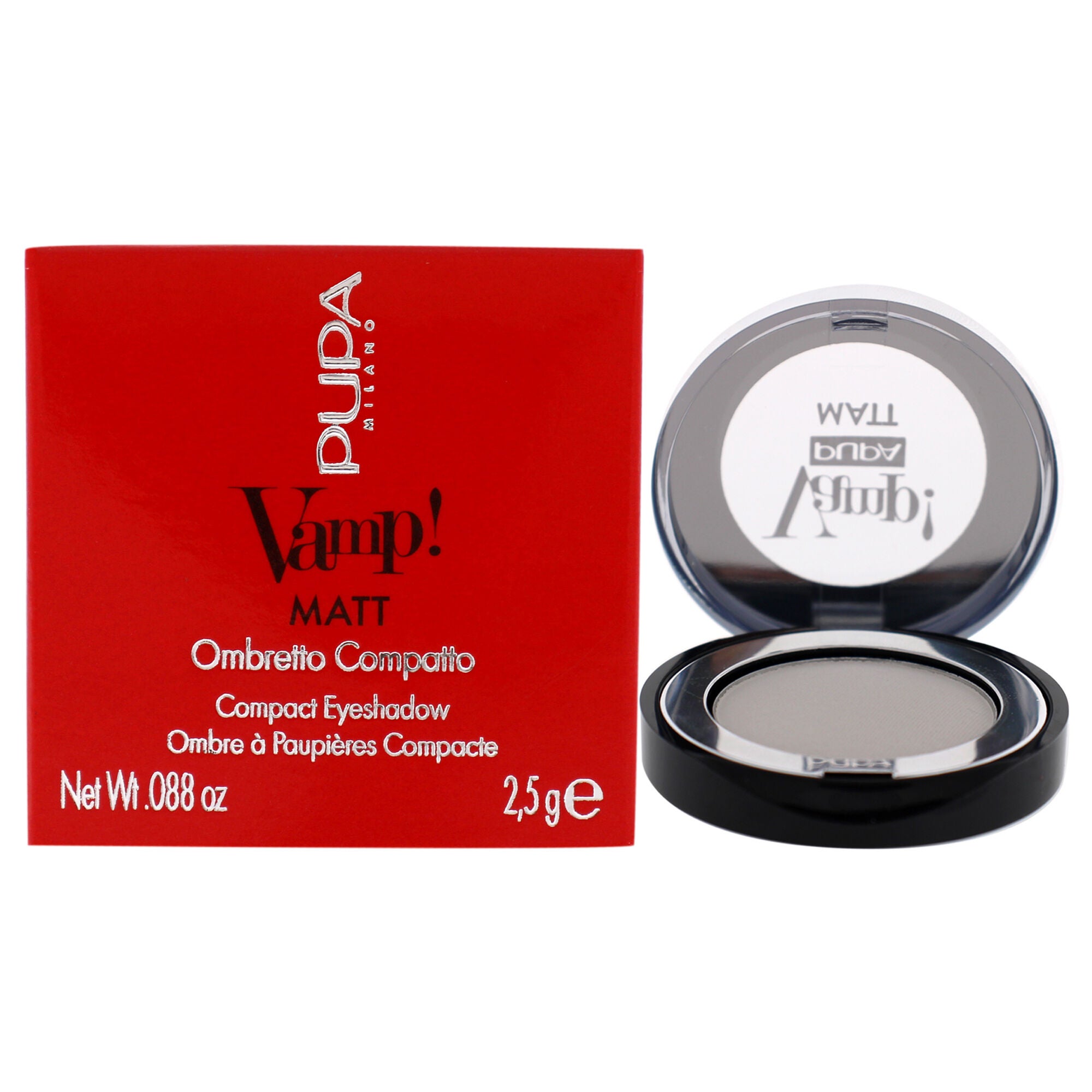 Vamp! Matt Compact Eyeshadow - 010 White Chalk by Pupa Milano for Women - 0.088 oz Eye Shadow, See Description, hi-res image number 0