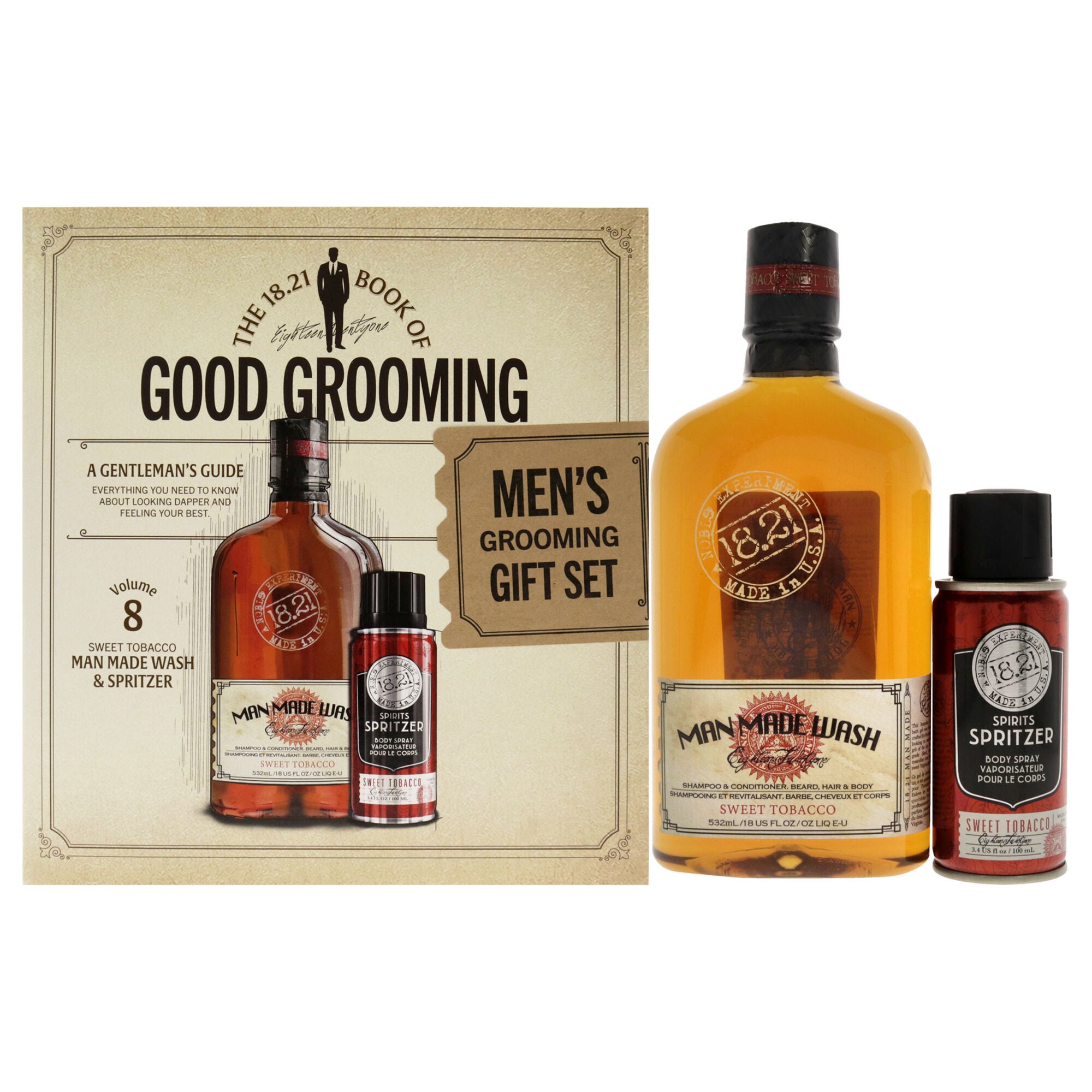 Book of Good Grooming Volume 8 Set - Sweet Tobacoo by 18.21 Man Made for Men - 2 Pc, See Description, hi-res image number 0