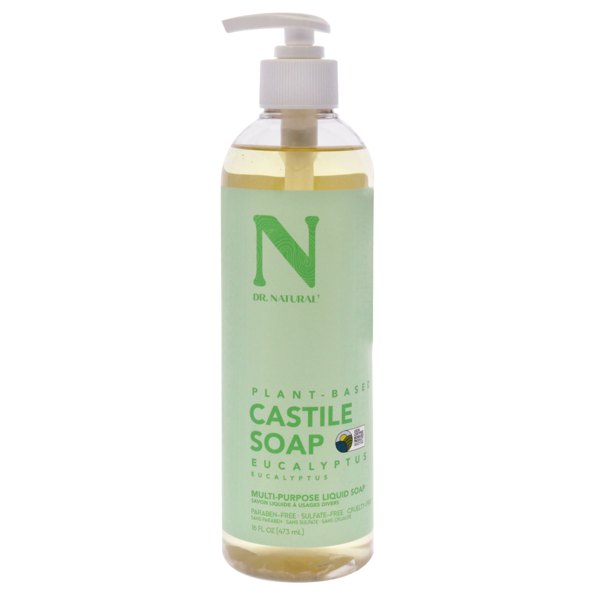 Castile Liquid Soap - Eucalyptus by Dr. Natural for Unisex - 16 oz Soap, See Description, hi-res image number 0