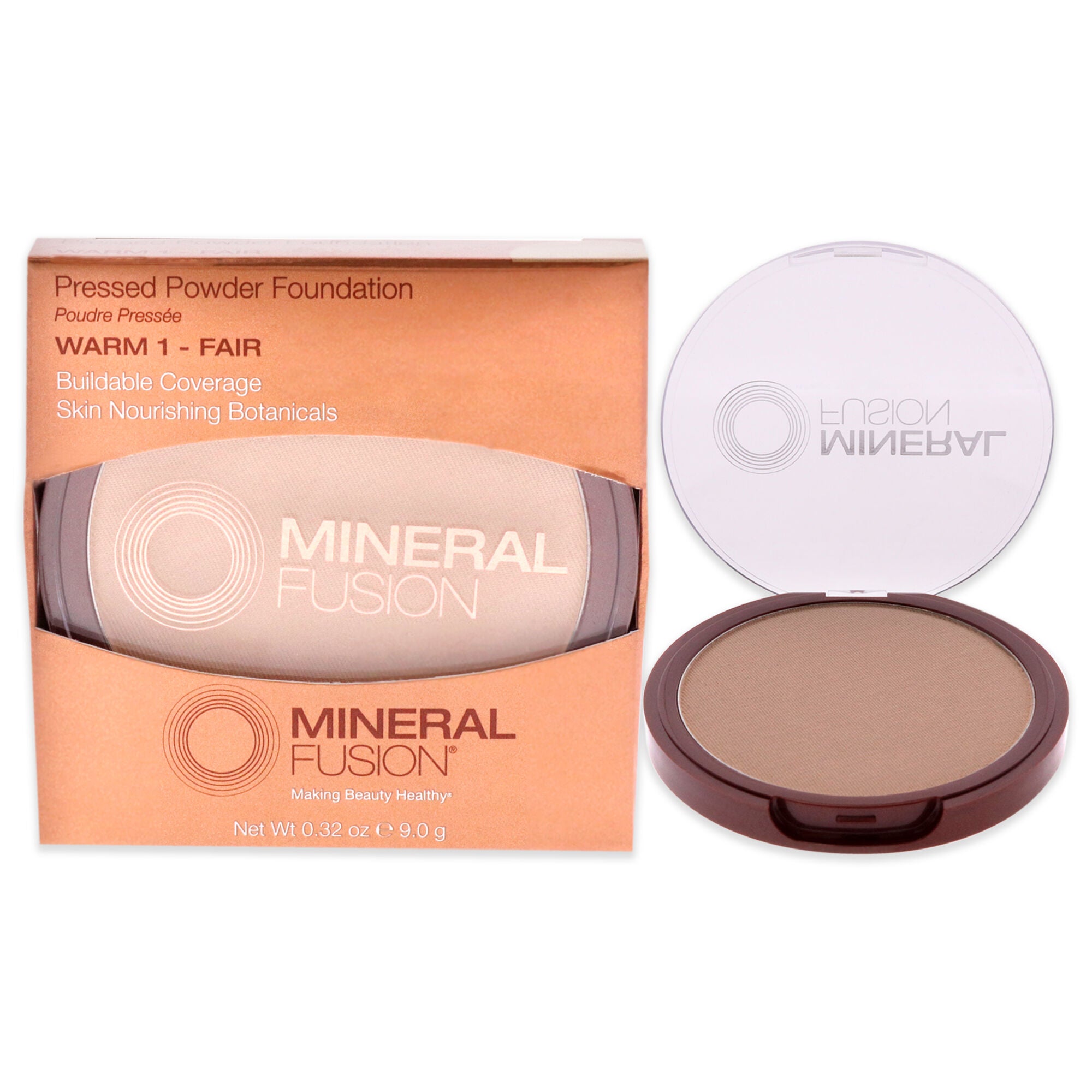 Pressed Powder Foundation - 01 Warm by Mineral Fusion for Women - 0.32 oz Foundation, See Description, hi-res image number 0
