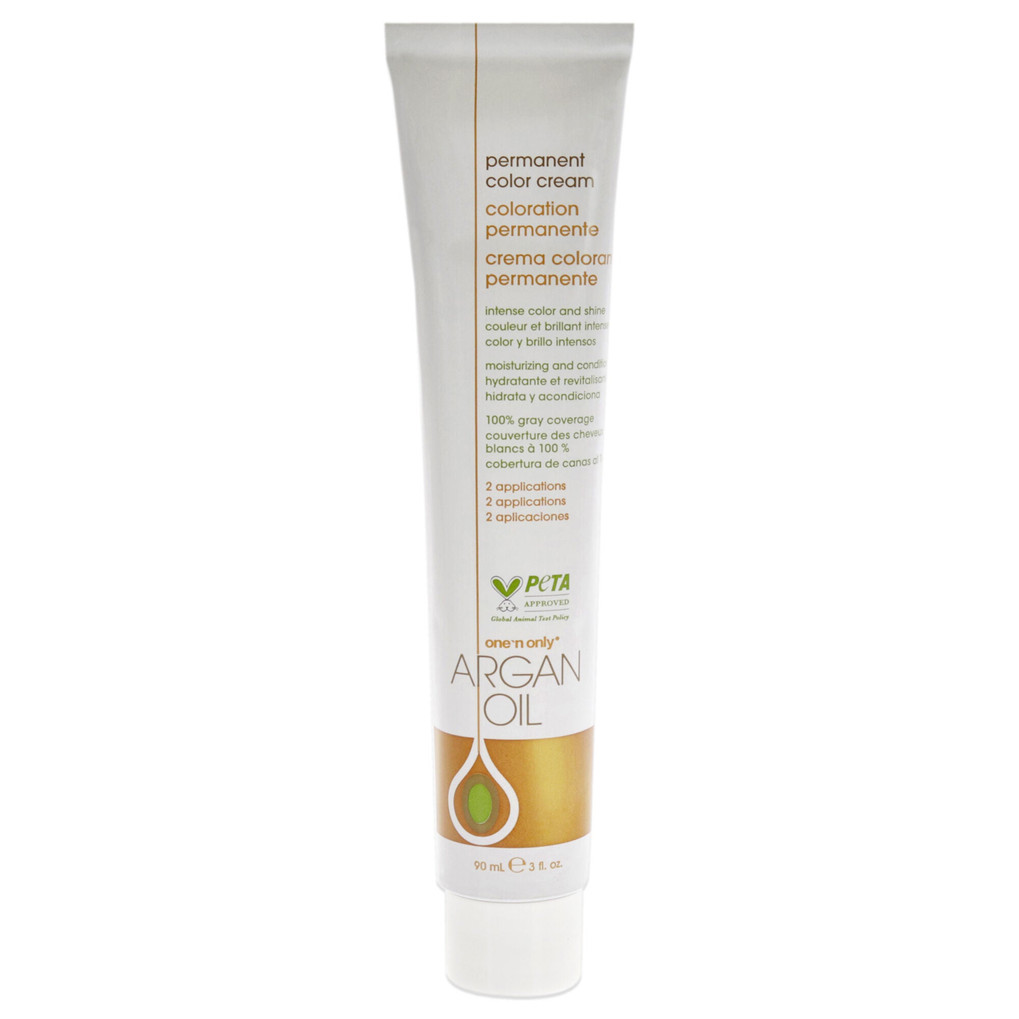 Argan Oil Permanent Color Cream - 3N Dark Natural Brown by One n Only for Unisex - 3 oz Hair Color, See Description, alternate image number 3