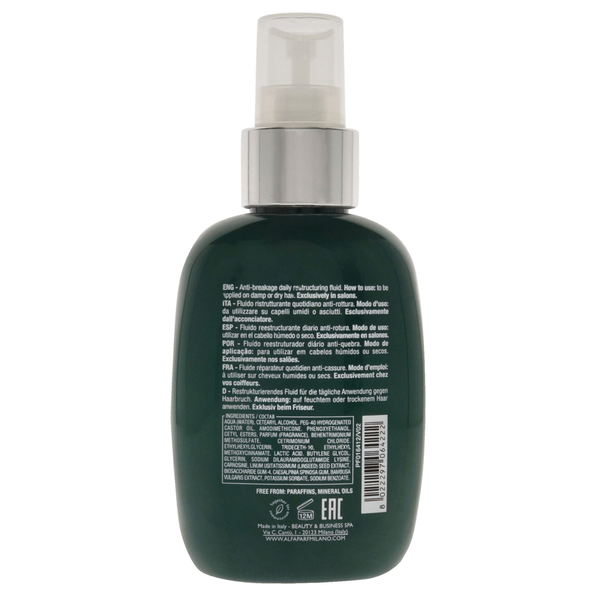 Semi Di Lino Reconstruction Anti-Breakage Daily Fluid by Alfaparf Milano for Unisex - 4.23 oz Treatment, , alternate image number 3