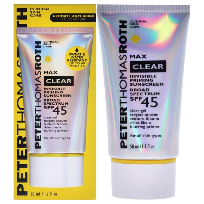 Clear Invisible Priming Sunscreen SPF 45 by Peter Thomas Roth for Unisex - 1.7 oz Sunscreen, NA, hi-res image number null