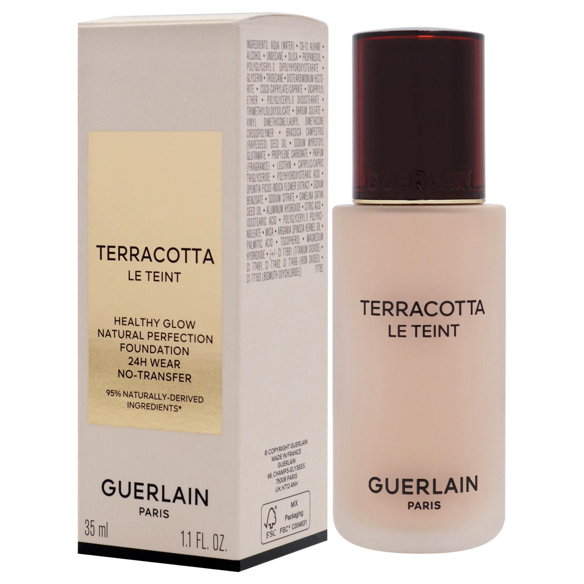 Terracotta Le Teint 24H Wear No-Transfer Foundation - 1N Neutral by Guerlain for Women - 1.1 oz Foundation, See Description, alternate image number 3