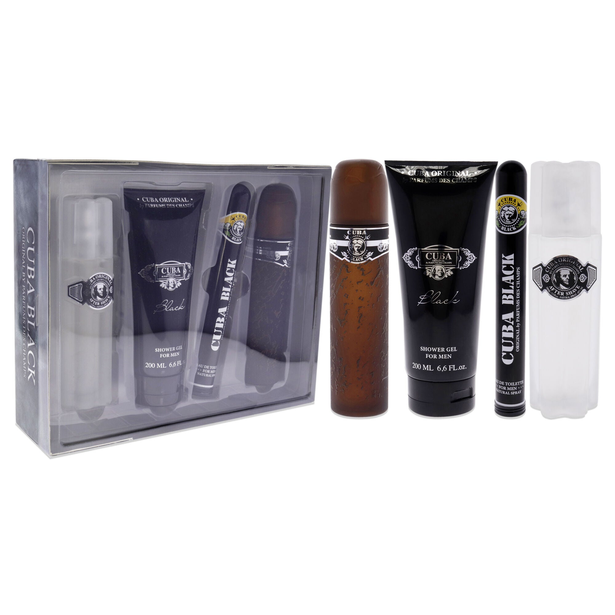 Cuba Black by Cuba for Men - 4 Pc Gift Set 3.4oz EDT Spray, 1.7oz EDT Spray, 3.3oz After Shave, 6.7oz Shower Gel, , alternate image number 7