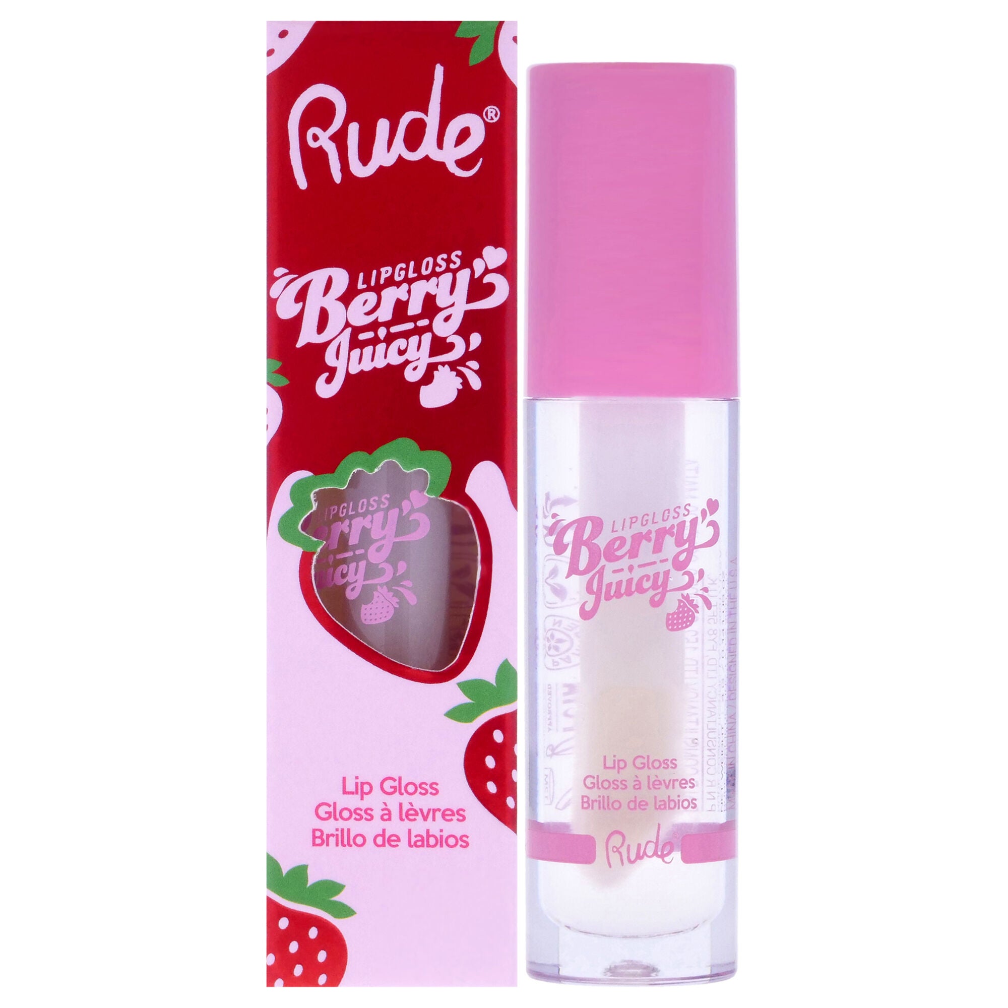 Berry Juicy Lip Gloss - 88401 Pure by Rude Cosmetics for Women - 0.141 oz Lip Gloss, See Description, hi-res image number 0