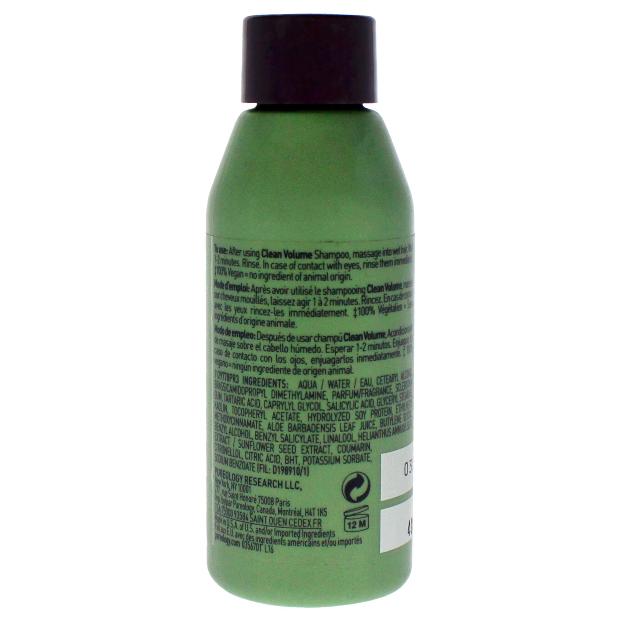 Clean Volume Conditioner by Pureology for Unisex - 1.7 oz Conditioner, See Description, alternate image number 1
