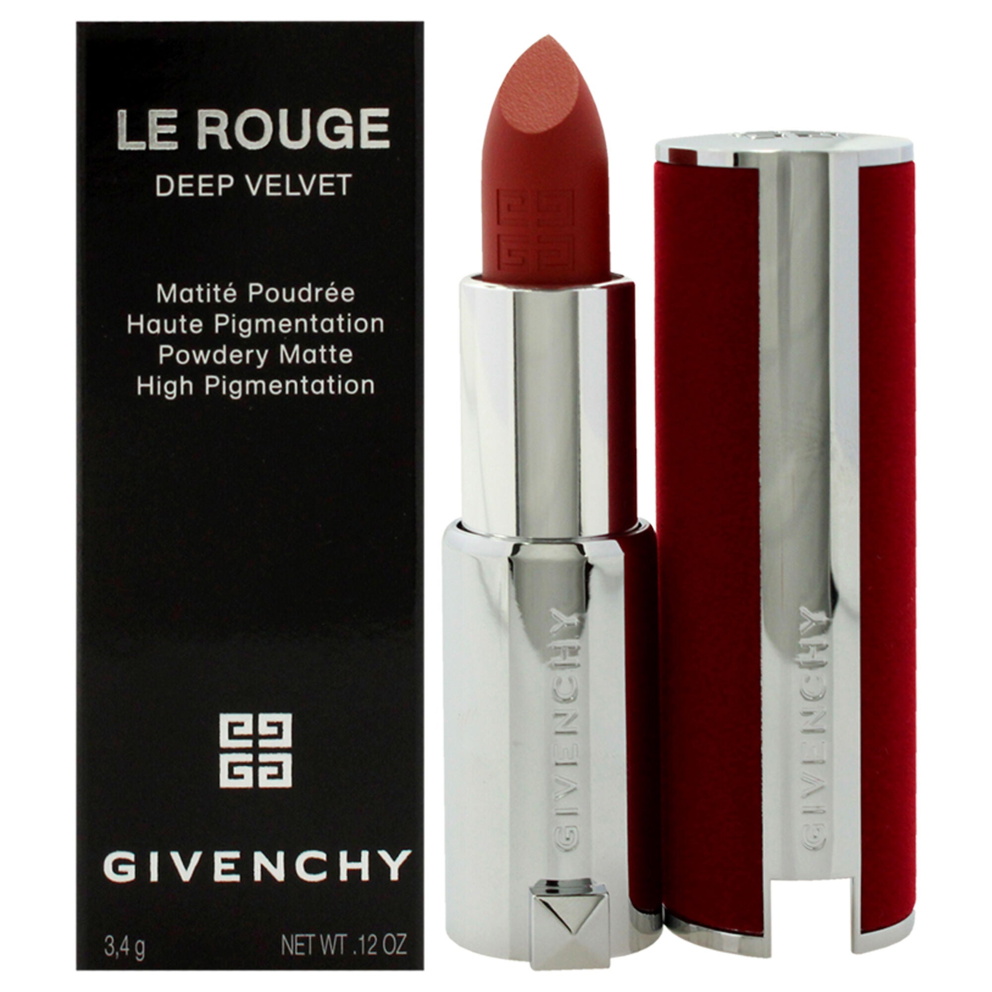 Le Rouge Deep Velvet Matte Lipstick - 34 Rouge Safran by Givenchy for Women - 0.12 oz Lipstick, See Description, hi-res image number 0