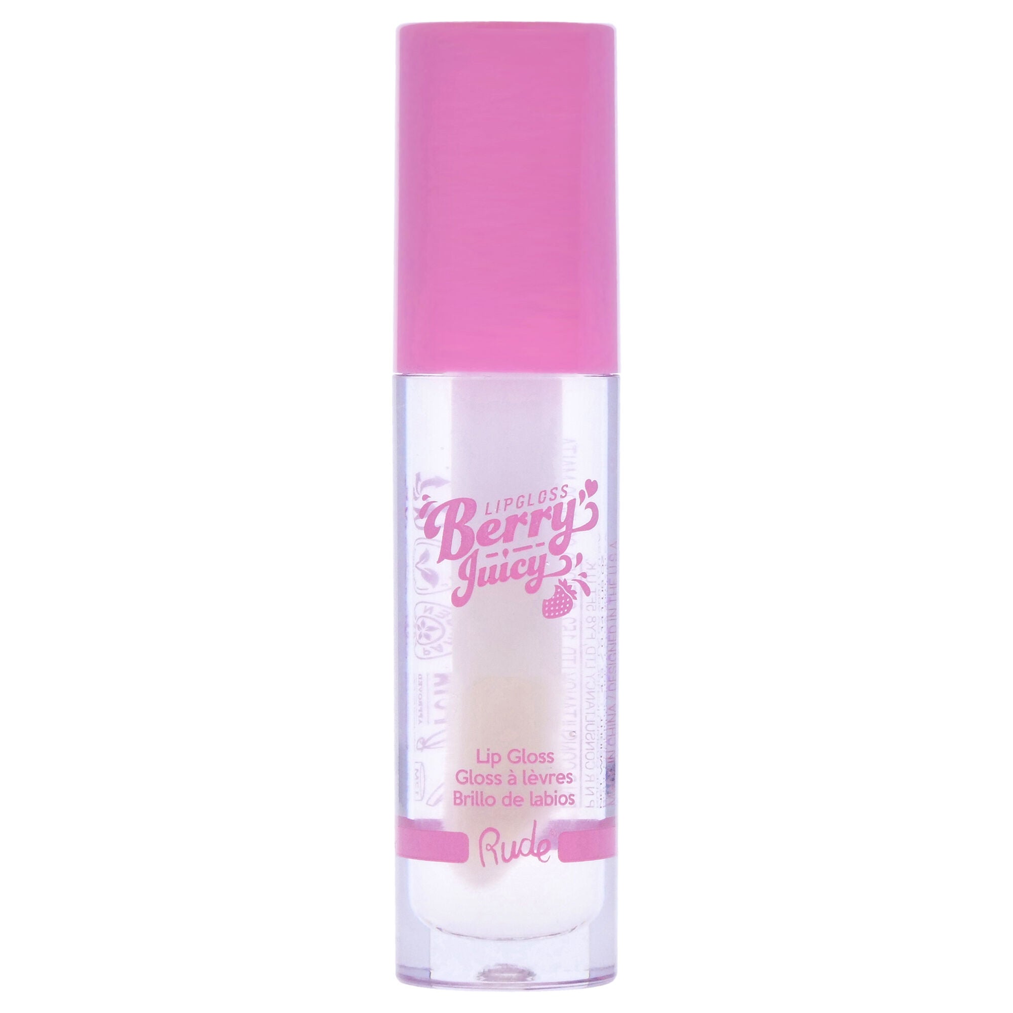 Berry Juicy Lip Gloss - 88401 Pure by Rude Cosmetics for Women - 0.141 oz Lip Gloss, See Description, alternate image number 4