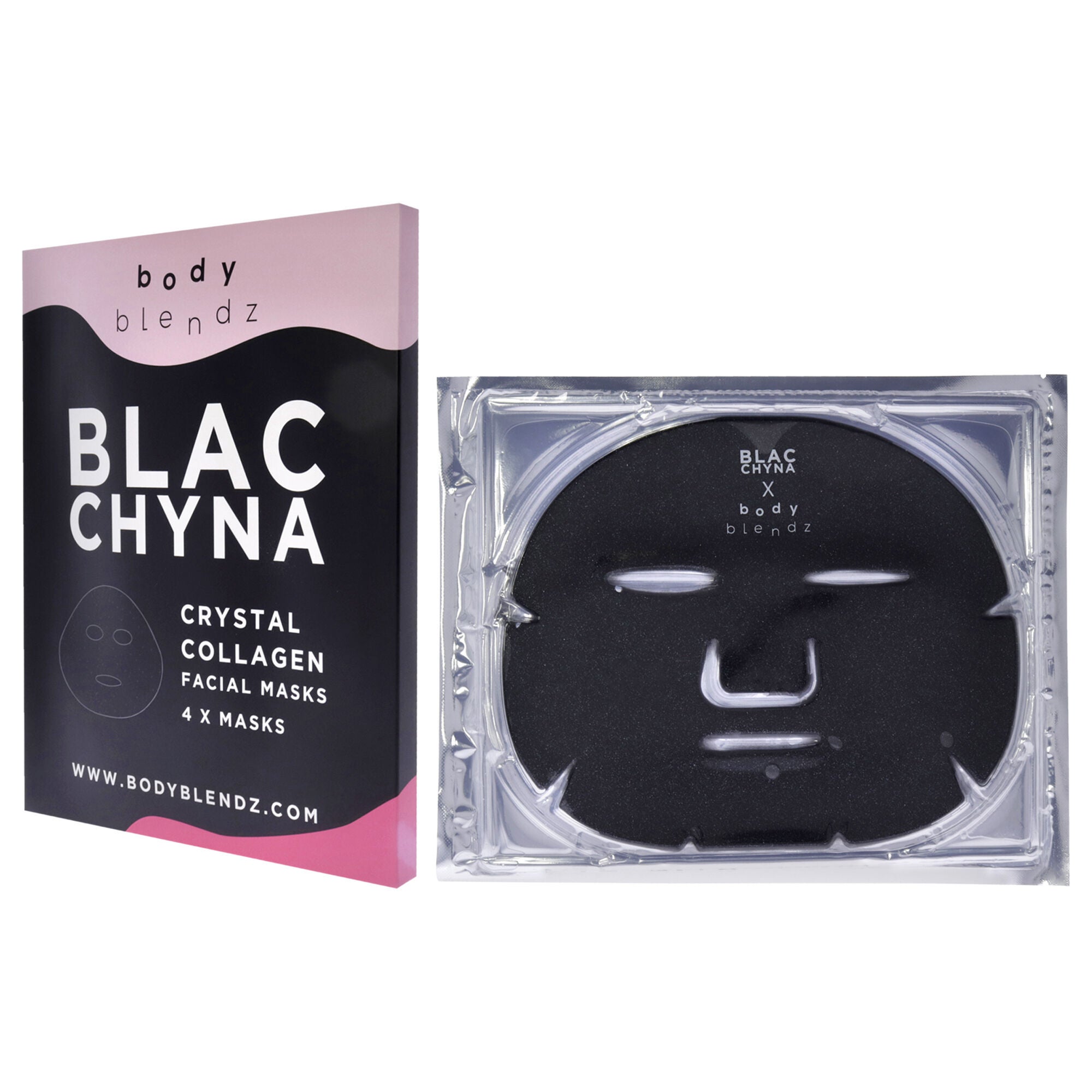 Crystal Collagen Facial Mask by BodyBlendz for Women - 4 Pc Mask, See Description, alternate image number 3